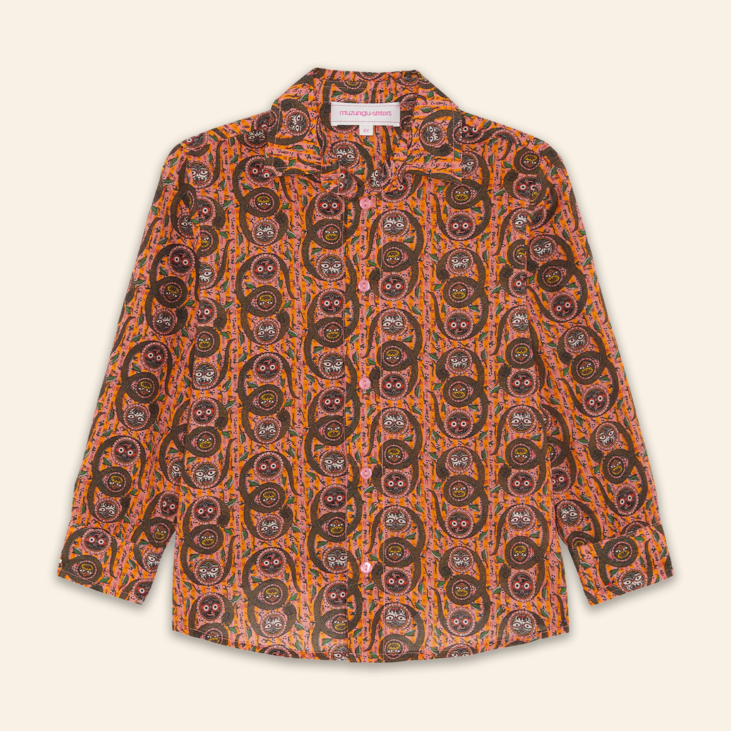 Kids Frankie Shirt Serpent Pink Sunset