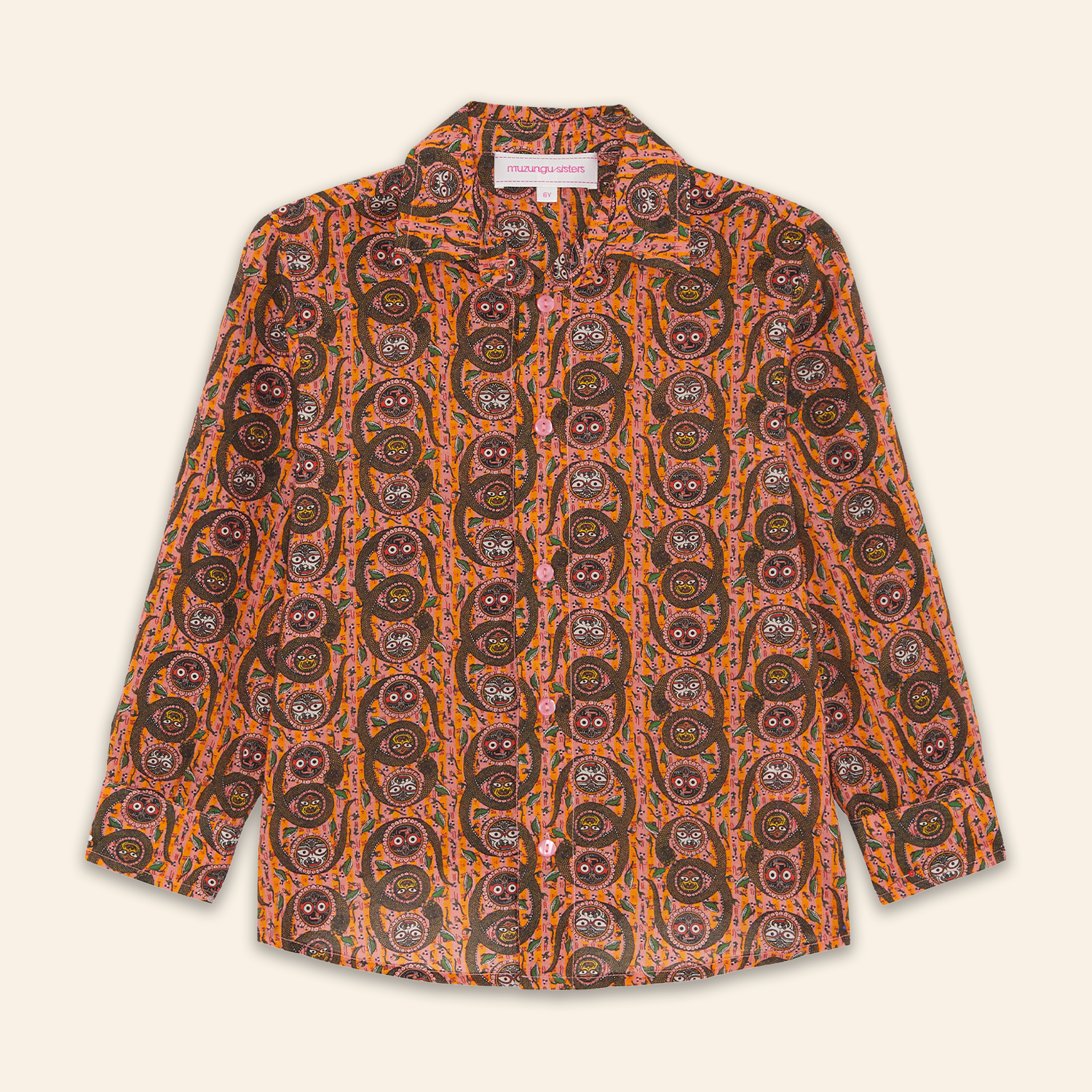 Kids Frankie Shirt Serpent Pink Sunset