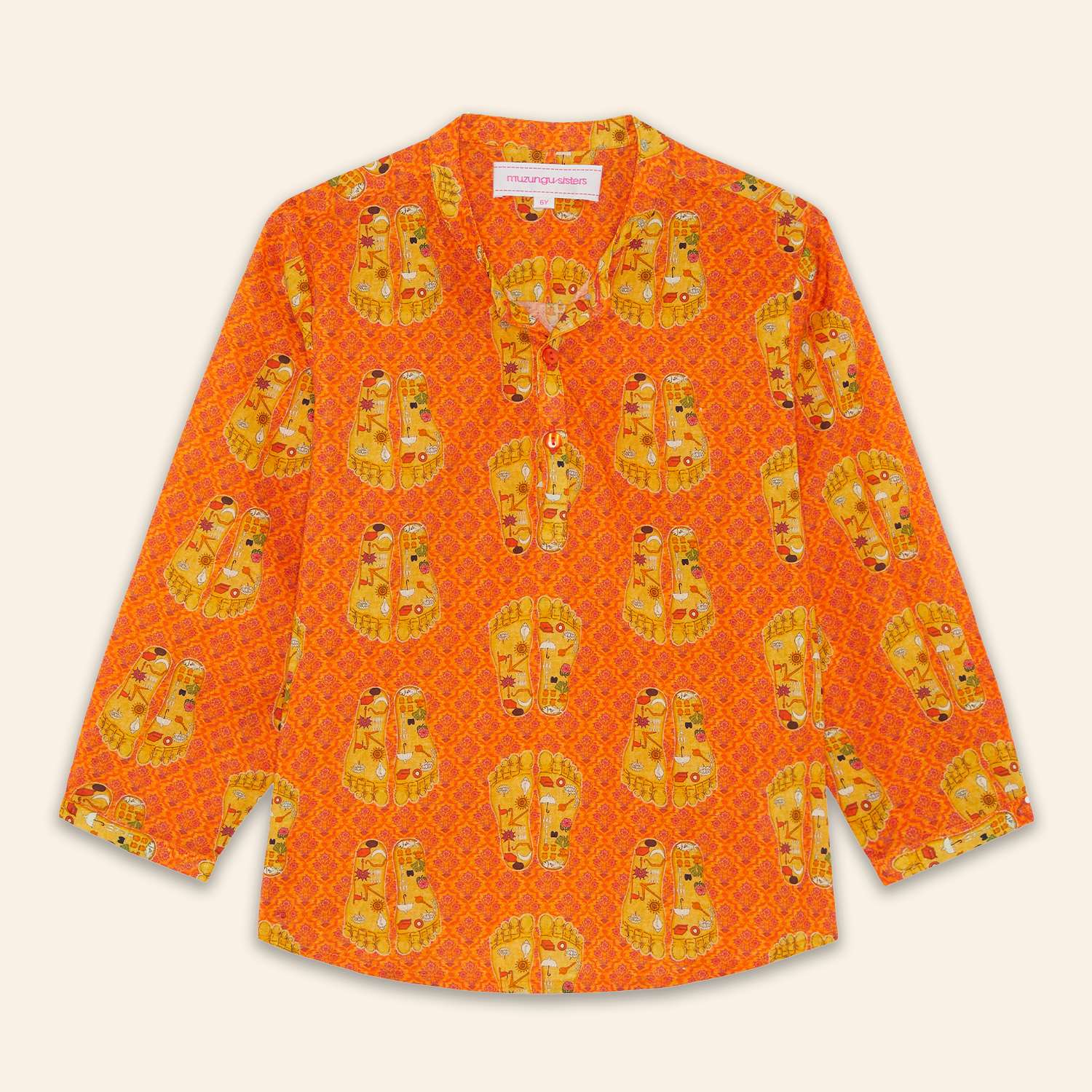 Kids Sasha Shirt Lotus Feet Coral