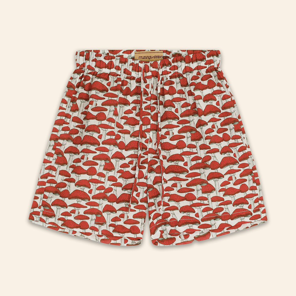 Kids Otto Shorts Red Mushroom