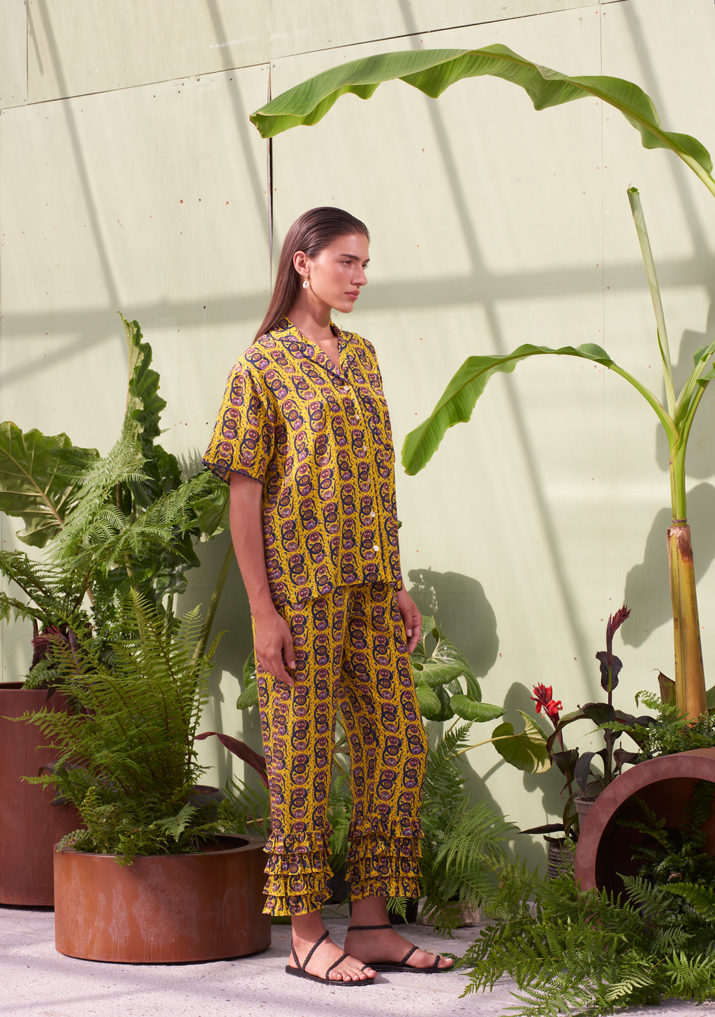 Rea Shirt Serpent Yellow