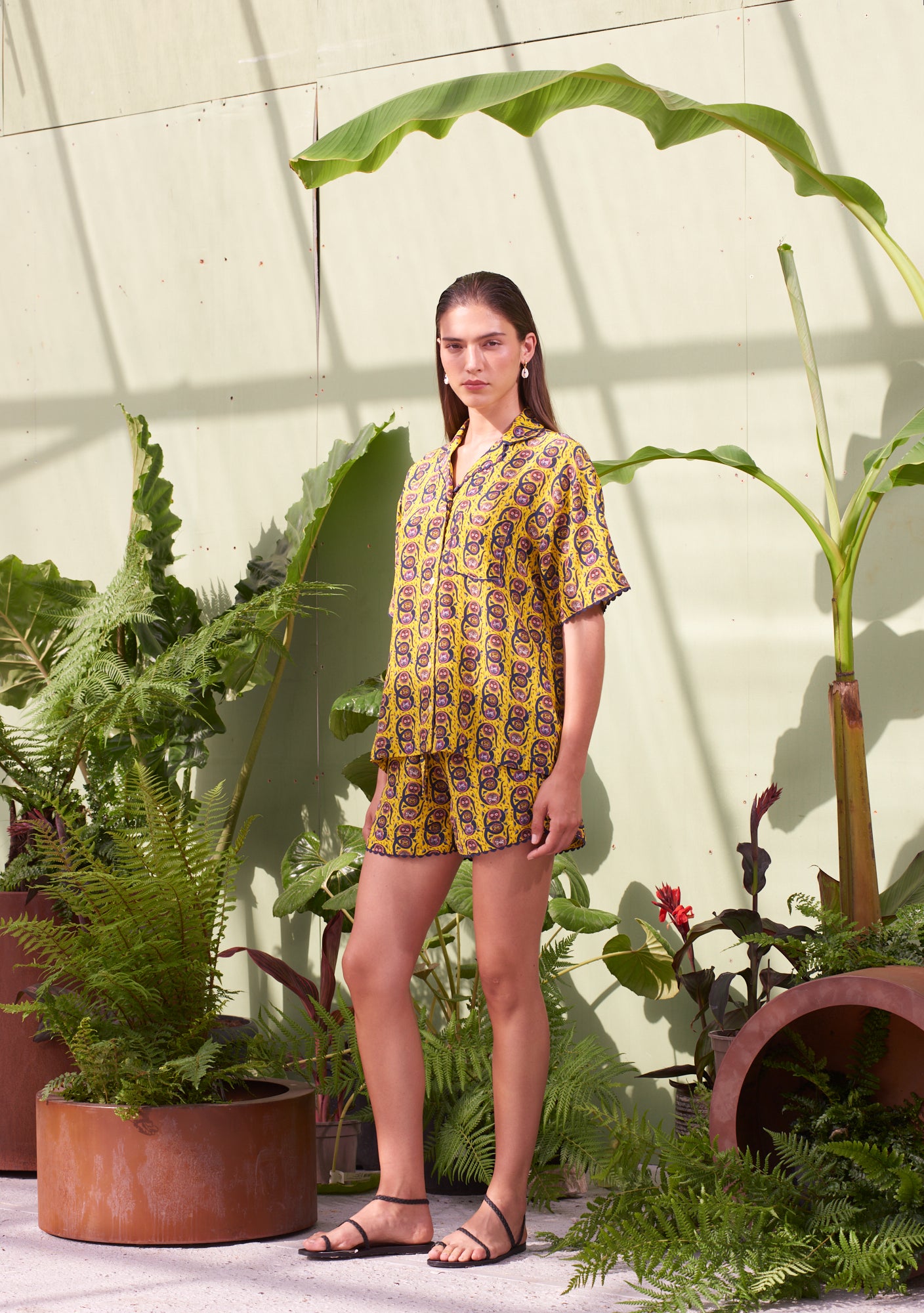 Rika Shorts Serpent Yellow