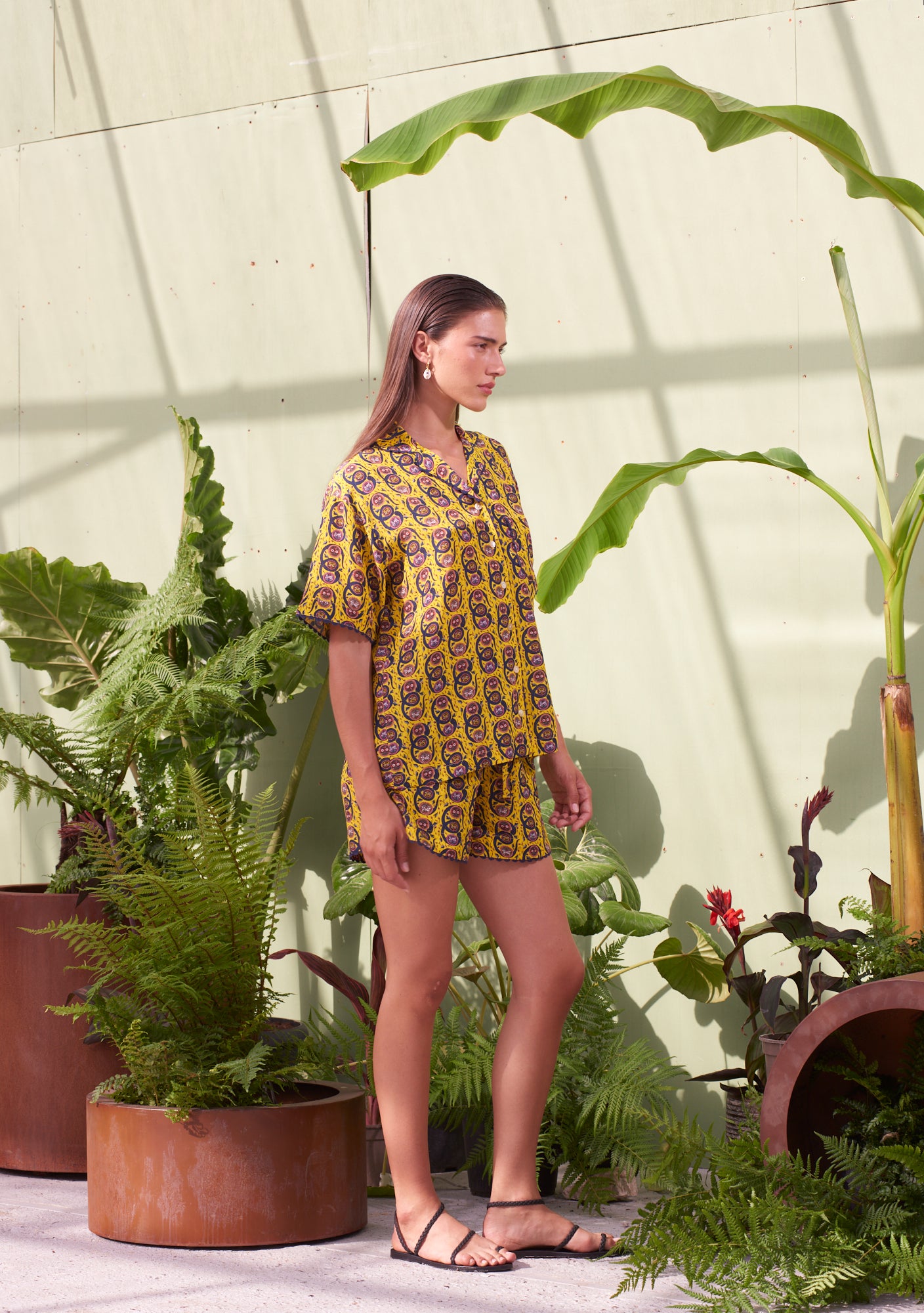 Rika Shorts Serpent Yellow