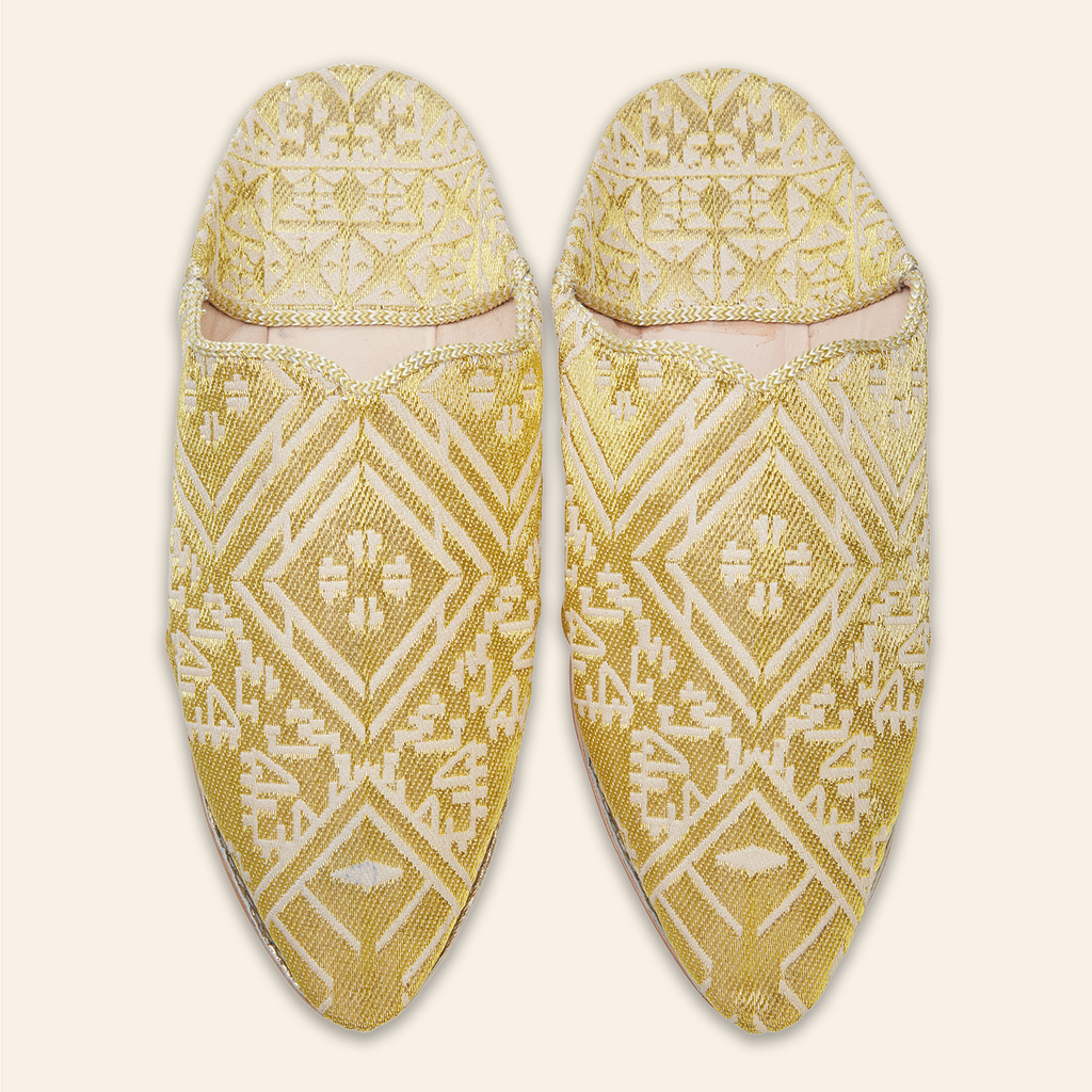 Embroidered Babouches Gold