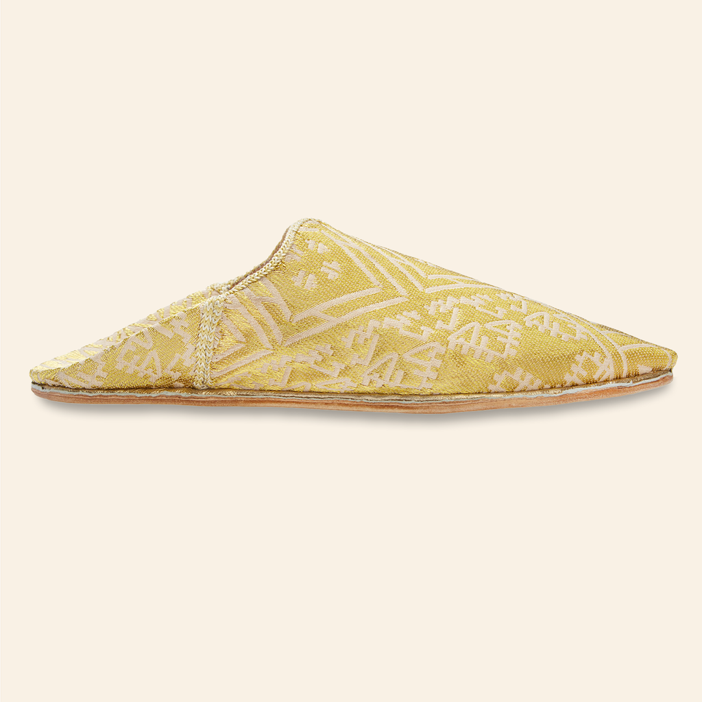 Embroidered Babouches Gold