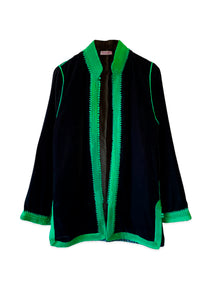 Dalia Jacket Black with Green