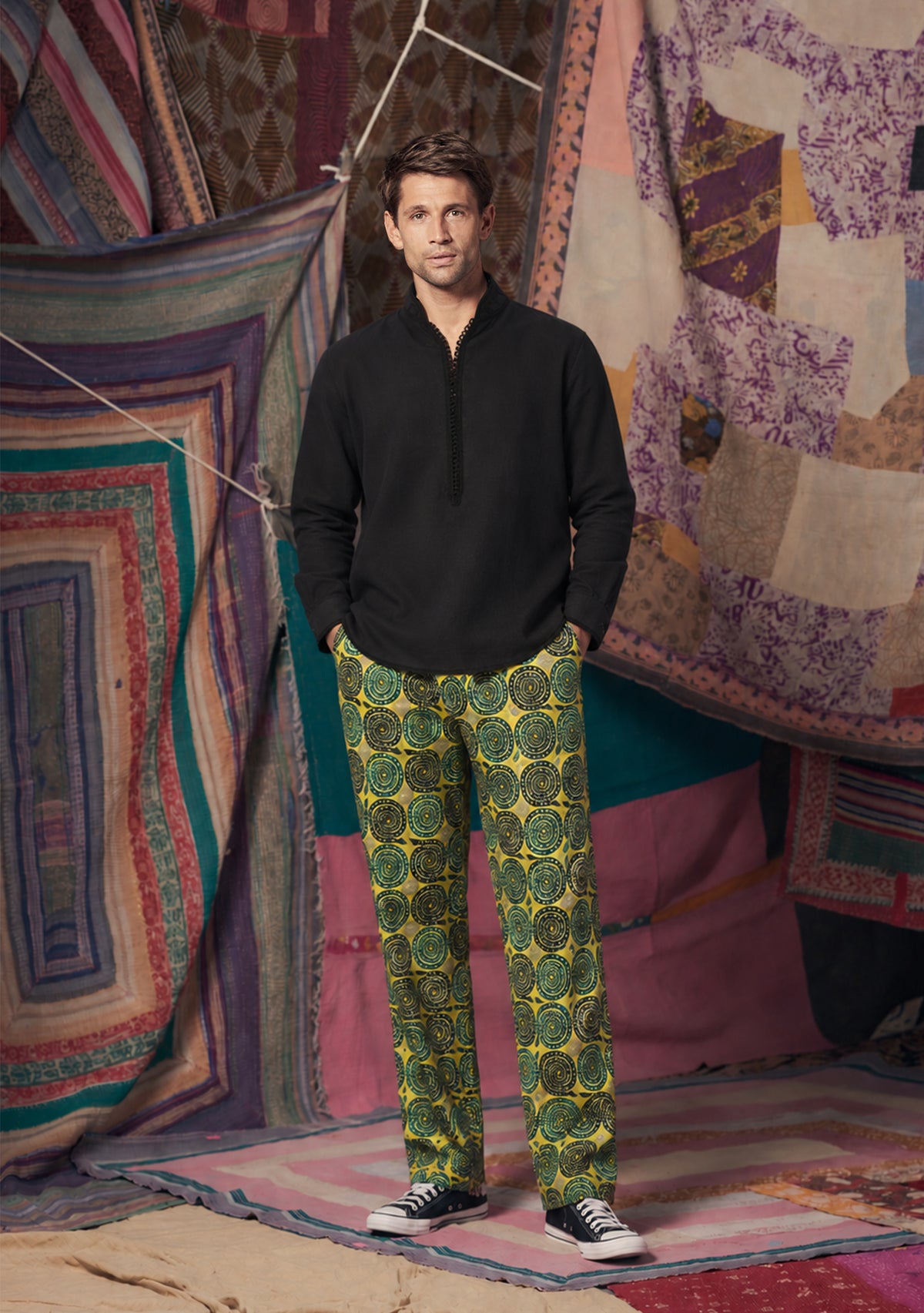 Mens Pablo Pants Snake Green