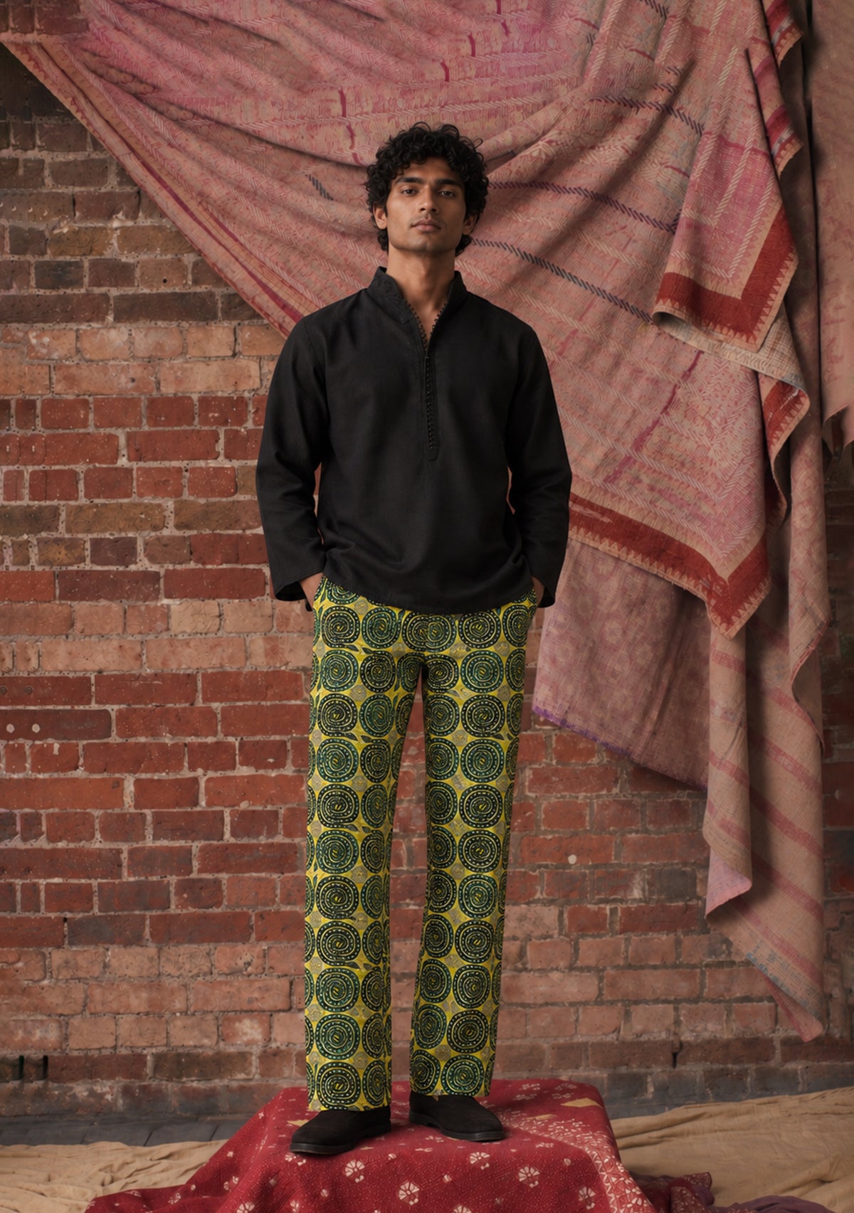 Mens Pablo Pants Snake Green
