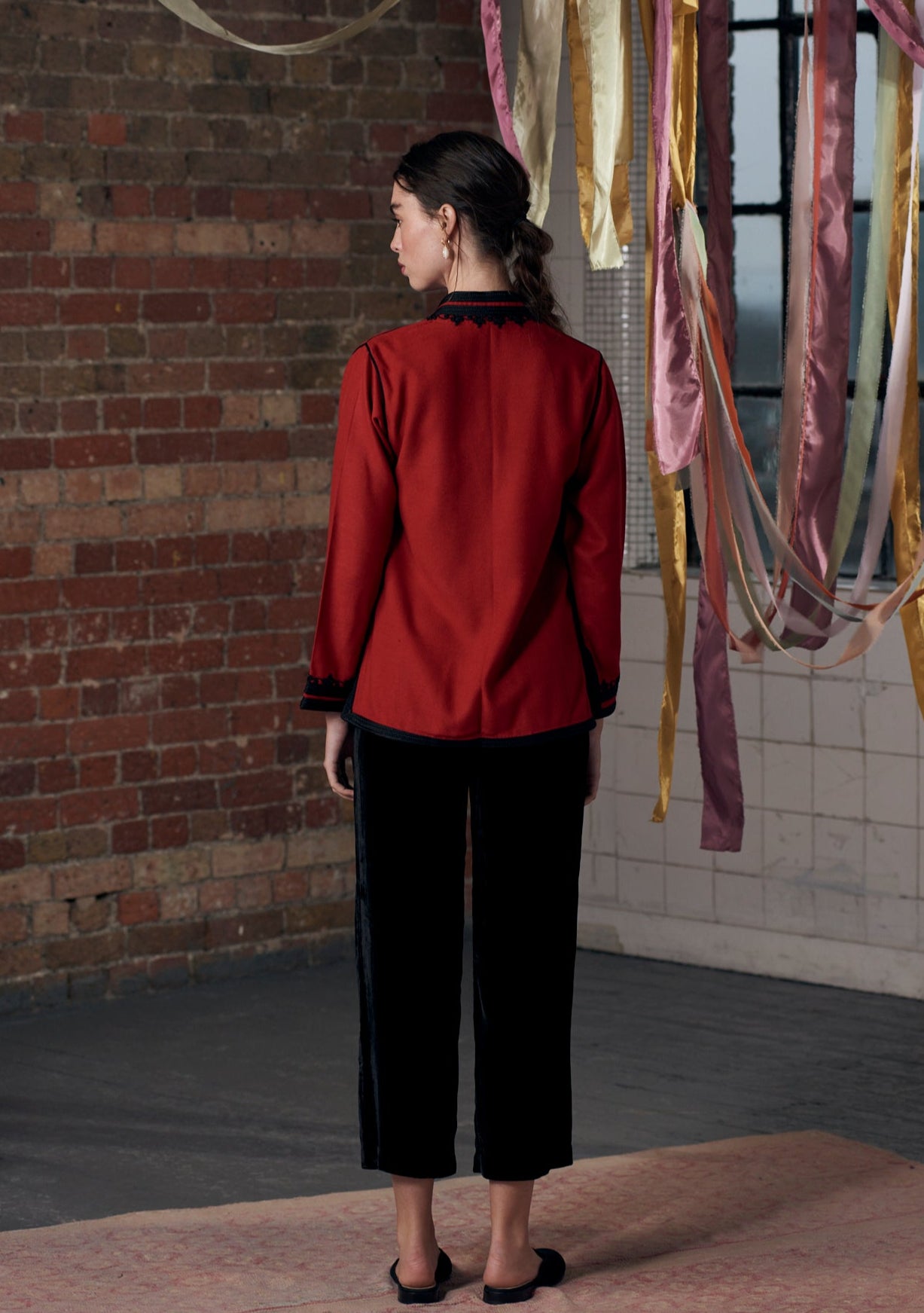 Mariam Jacket Red with Black