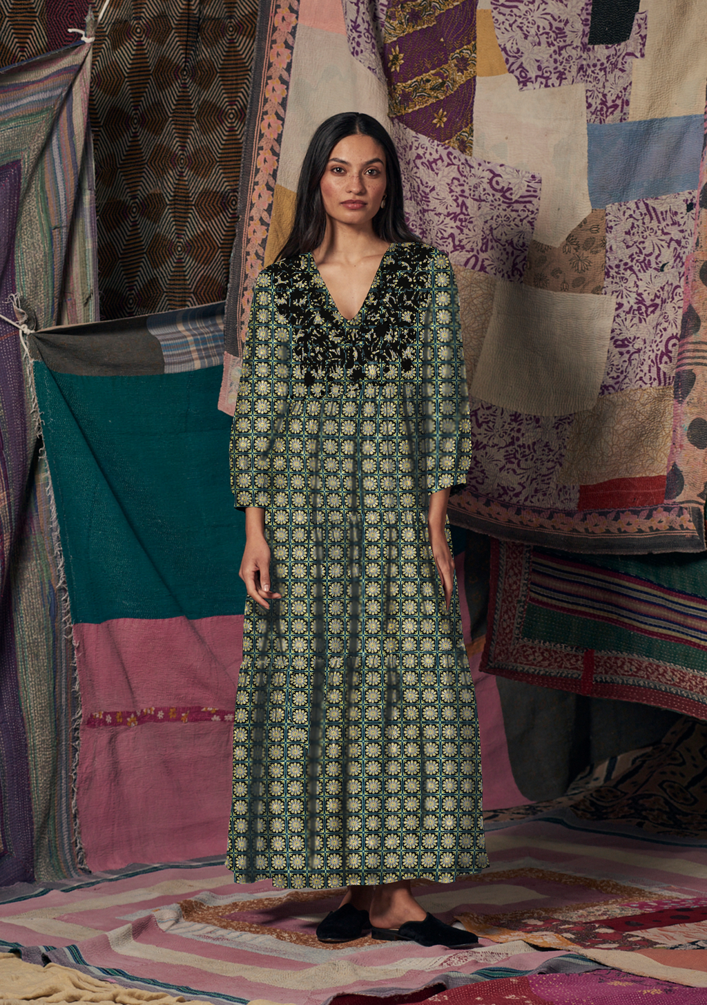 Frangipani Dress Starflower Tile
