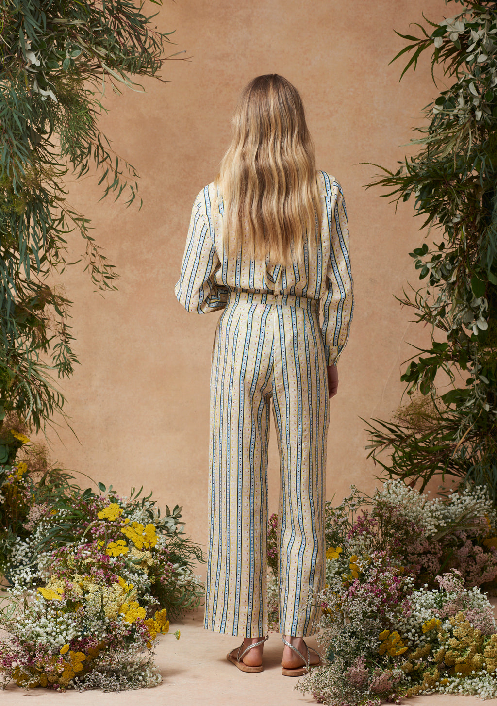 Fern Shirt Swan Stripe Buttercup