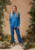Fern Pants with Mushroom Embroidery