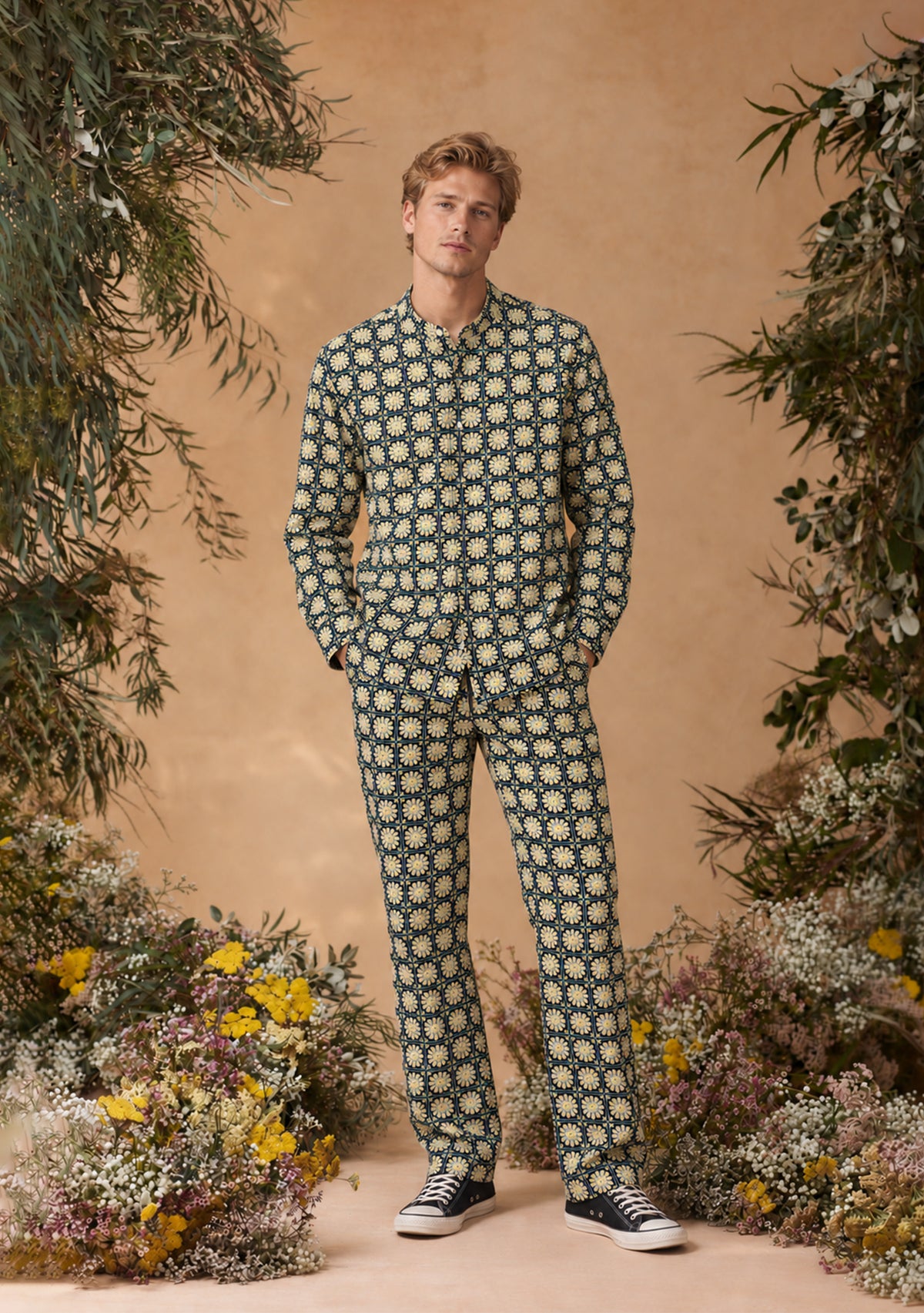 Mens Pablo Pants Starflower Tile