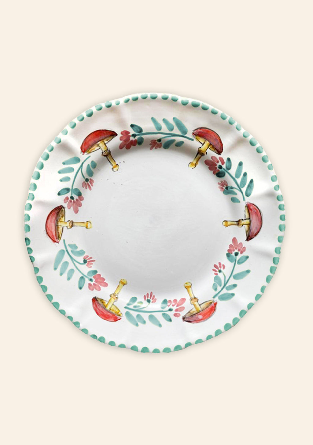 Mushroom Dinner Plate Set of Four