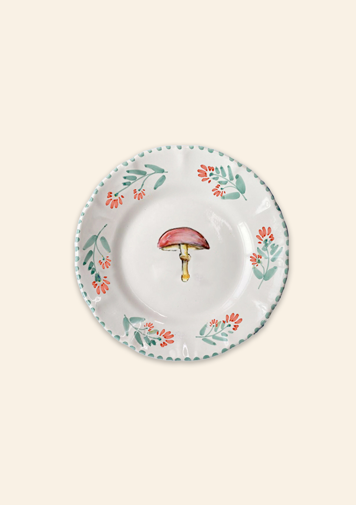 Mushroom Side Plate Set of Four
