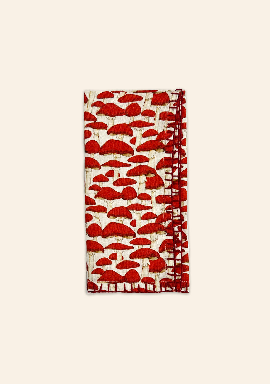 Red Mushroom Napkins | Set of Two