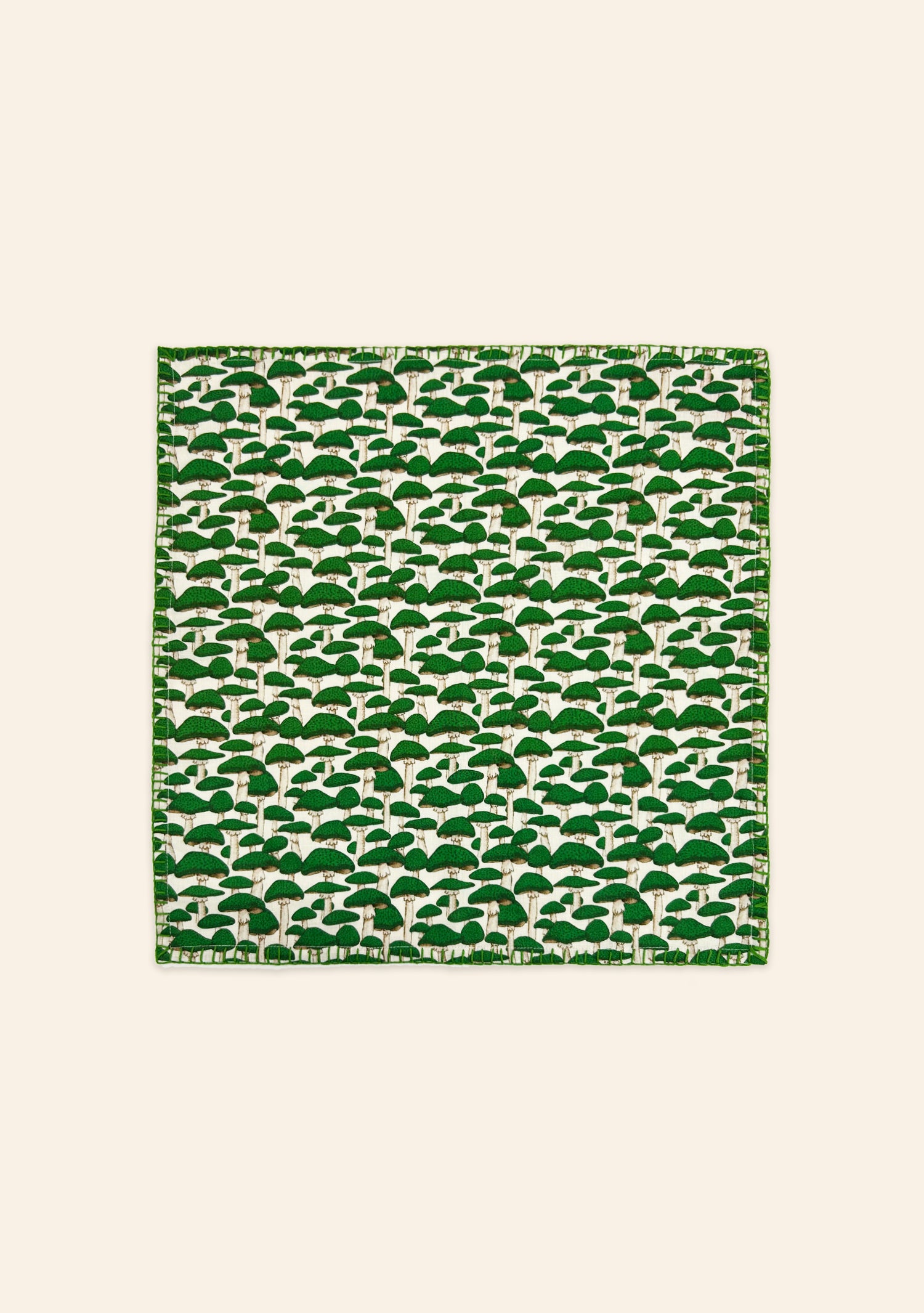 Green Mushroom Napkins | Set of Two