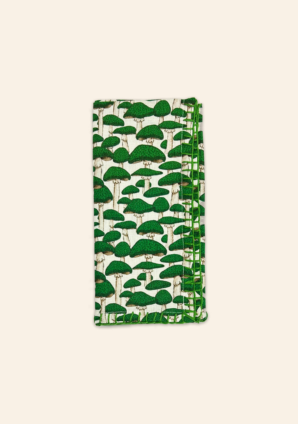 Green Mushroom Napkins | Set of Two
