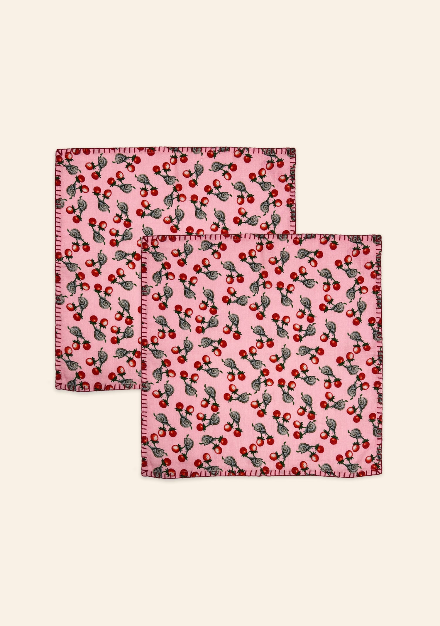 Berry Snail Candy Napkins | Set of Two