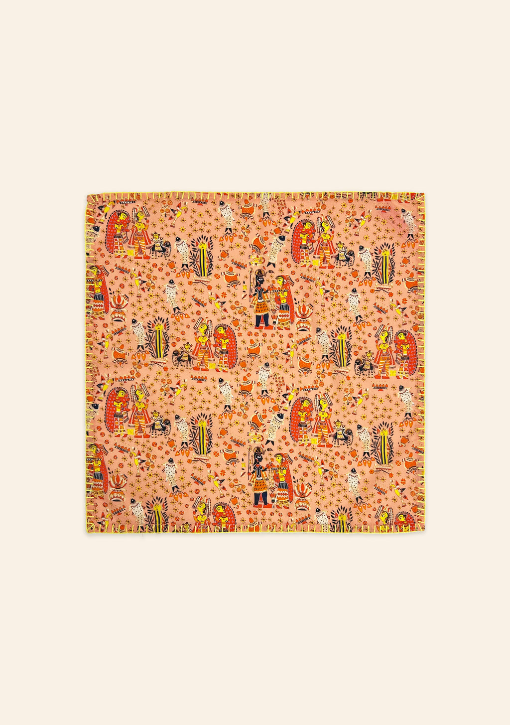 Bihar Blessings Peach Napkins | Set of Two