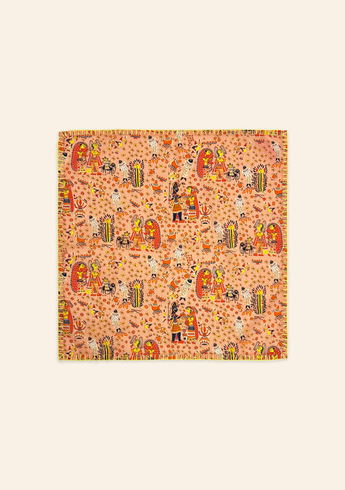 Bihar Blessings Peach Napkins | Set of Two