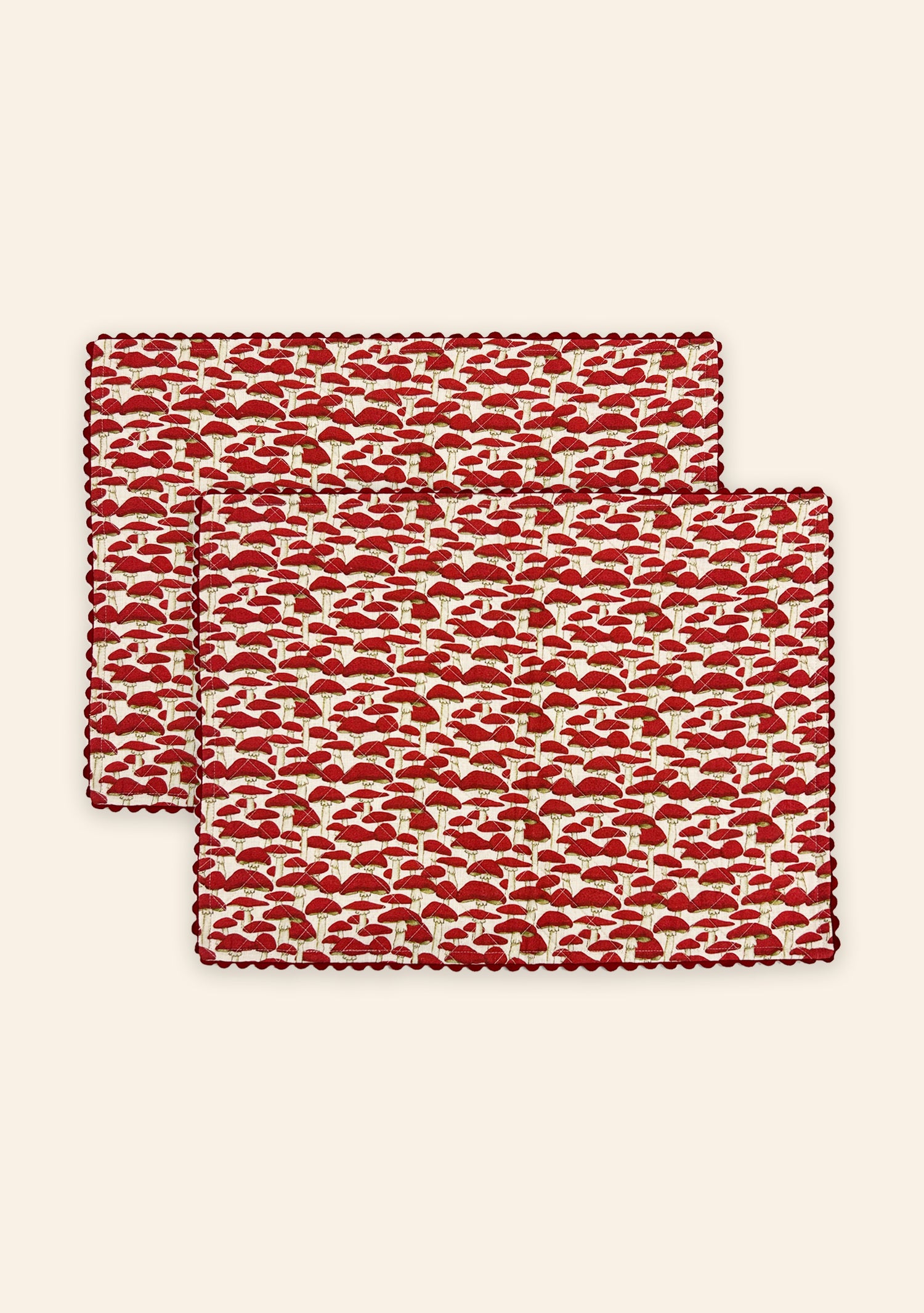 Red Mushroom Placemat | Set of Two
