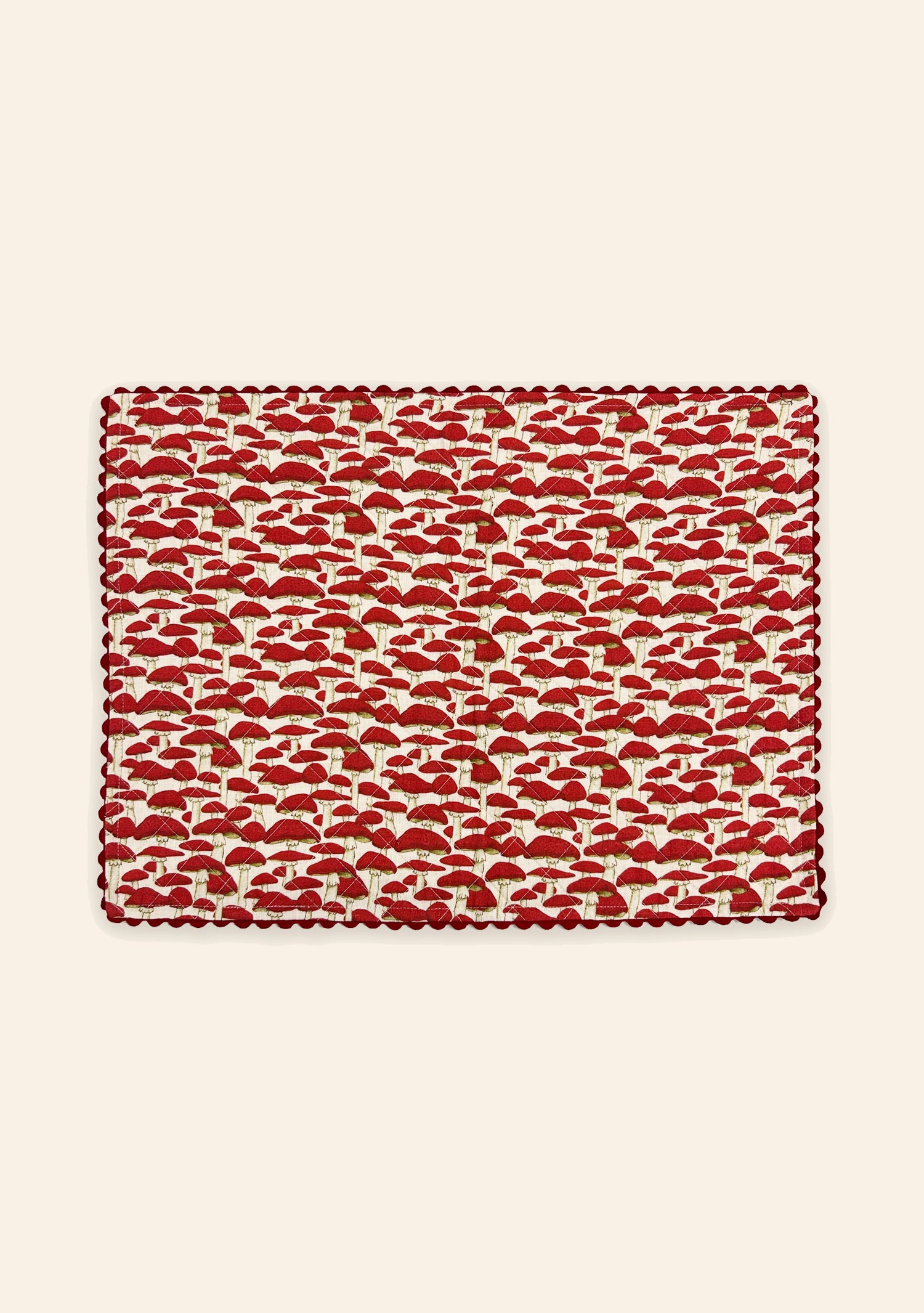 Red Mushroom Placemat | Set of Two