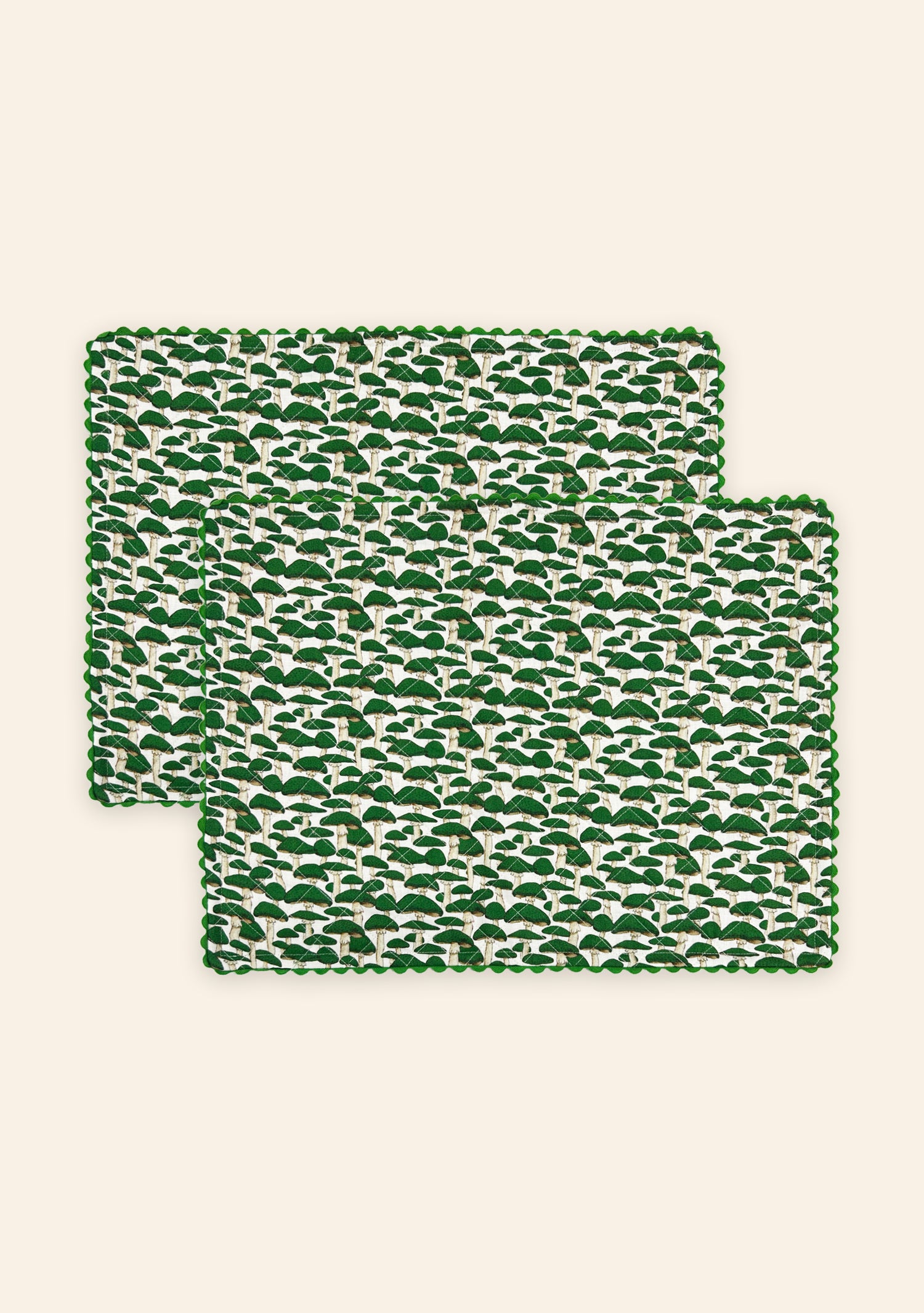 Green Mushroom Placemat | Set of Two