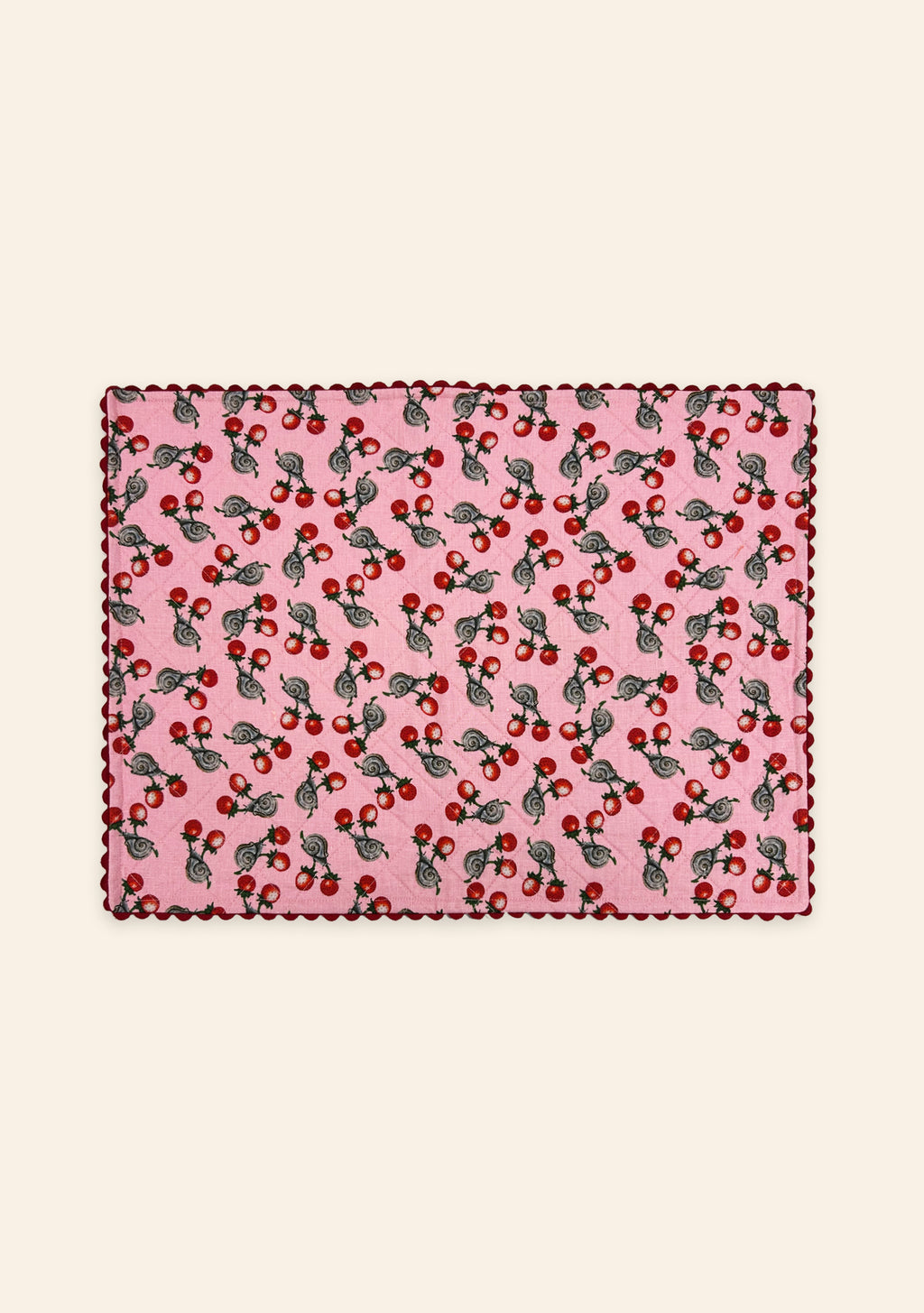 Berry Snail Candy Placemat | Set of Two