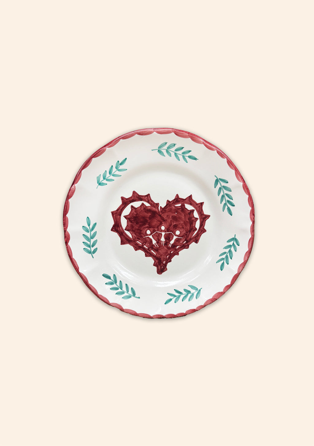 Heart Side Plate Set of Four