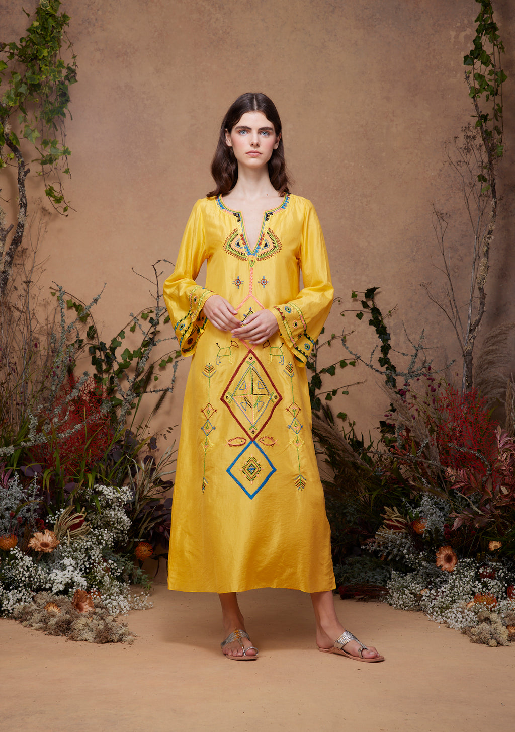 India Kaftan Yellow