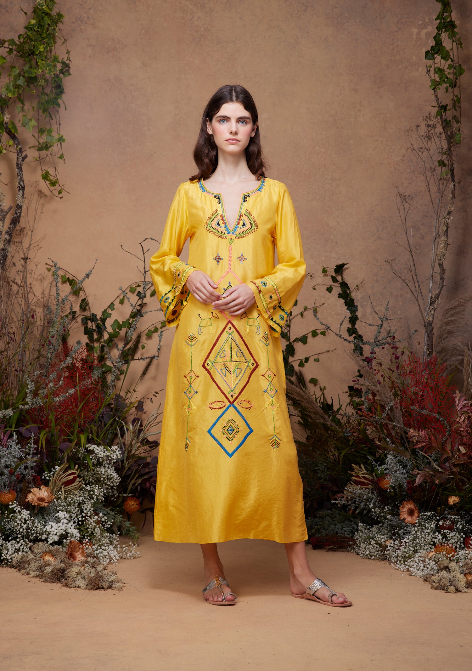 India Kaftan Yellow
