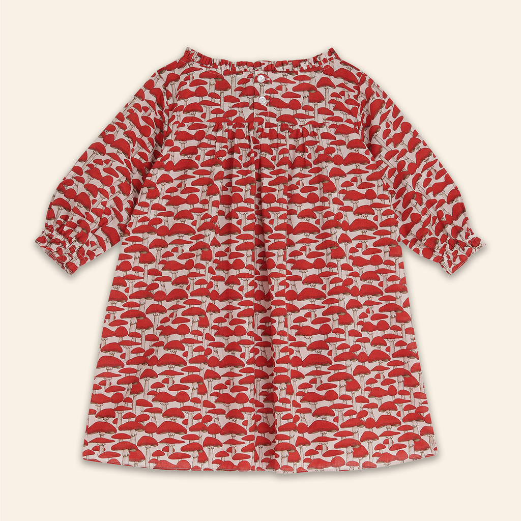 Kids Julieta Dress Red Mushroom