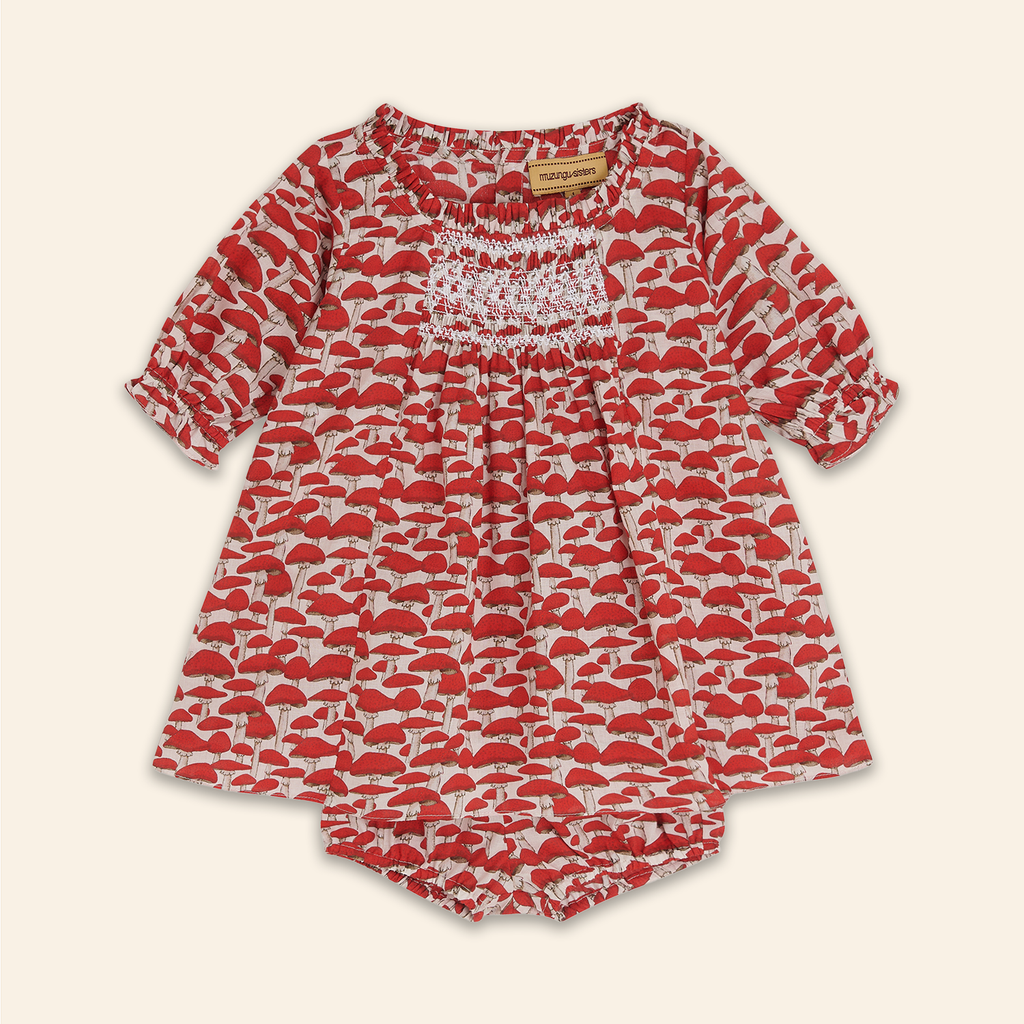 Kids Julieta Dress Red Mushroom