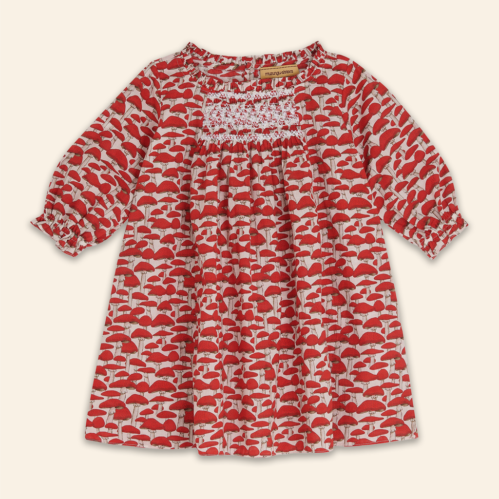 Kids Julieta Dress Red Mushroom
