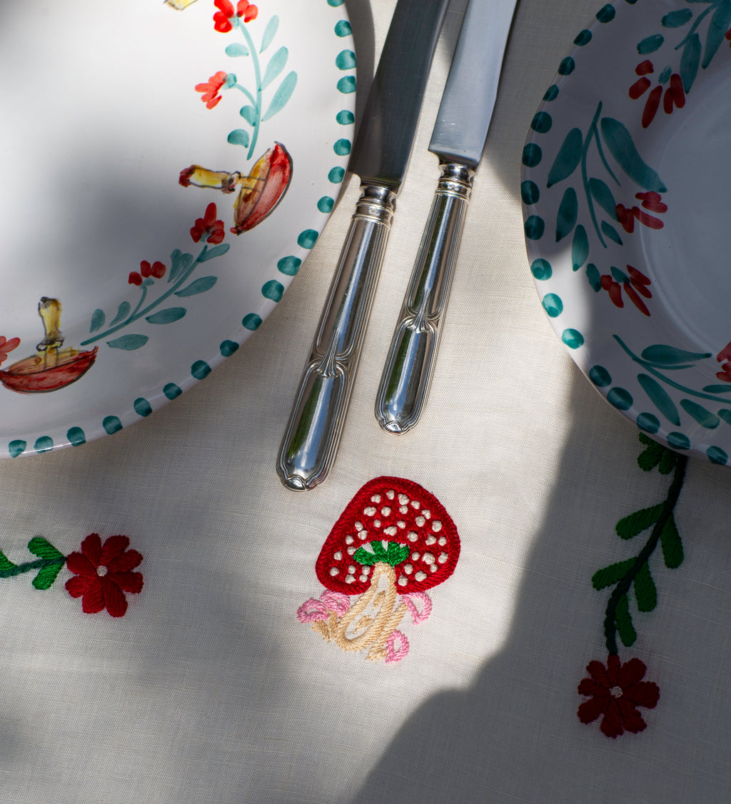 Mushroom Dinner Plate Set of Four