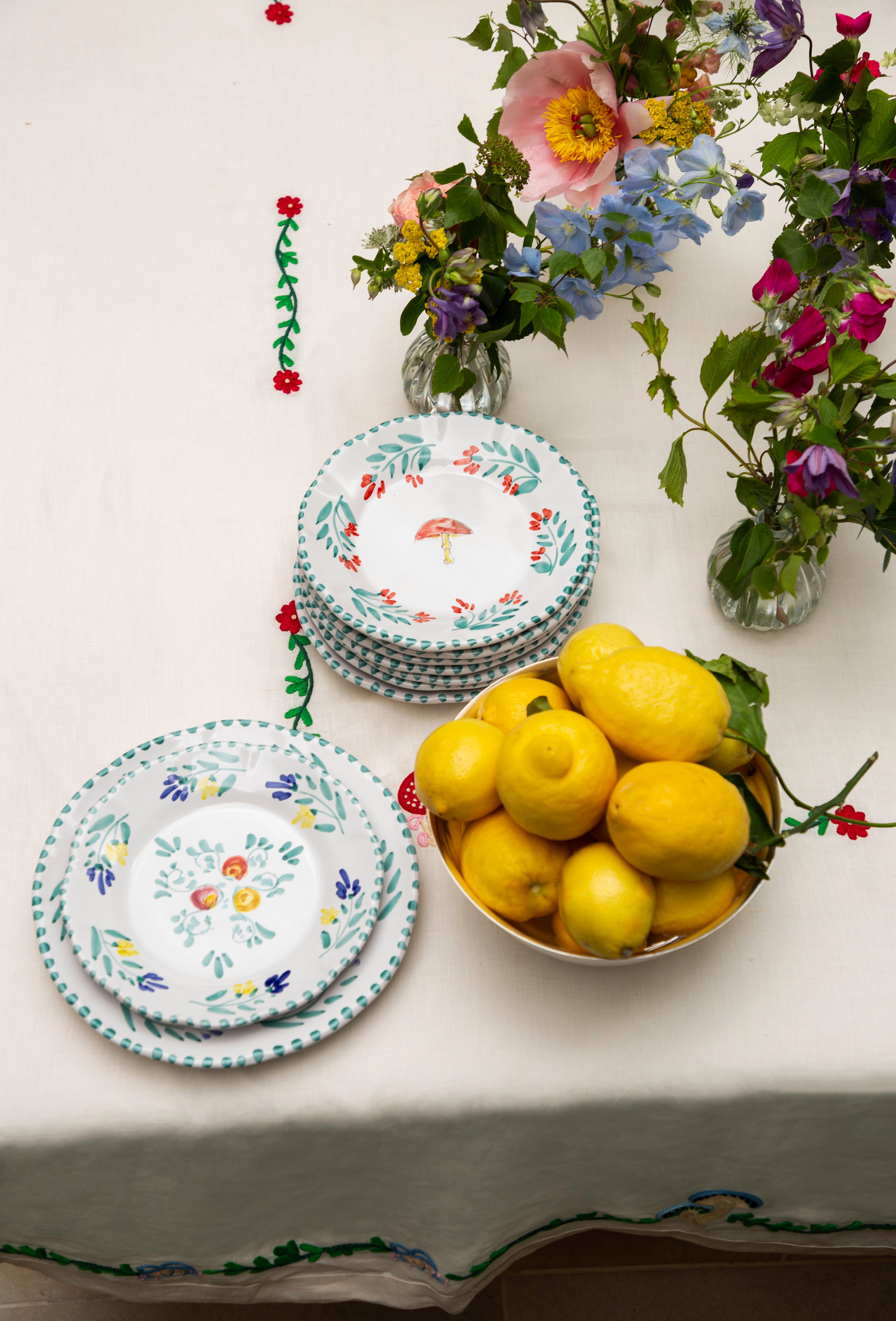 Mushroom Side Plate Set of Four