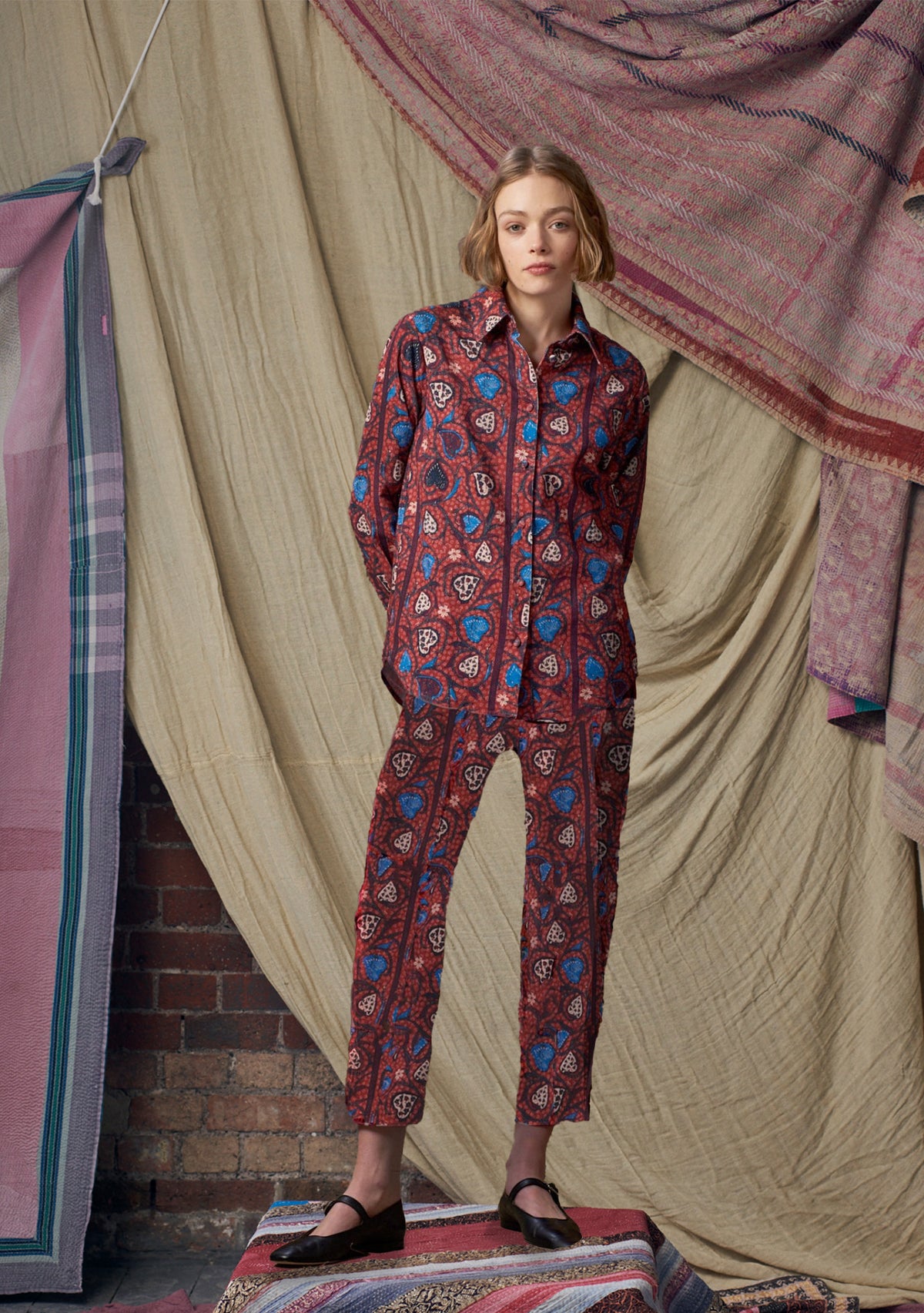 Fern Pants Corduroy Batik Heart