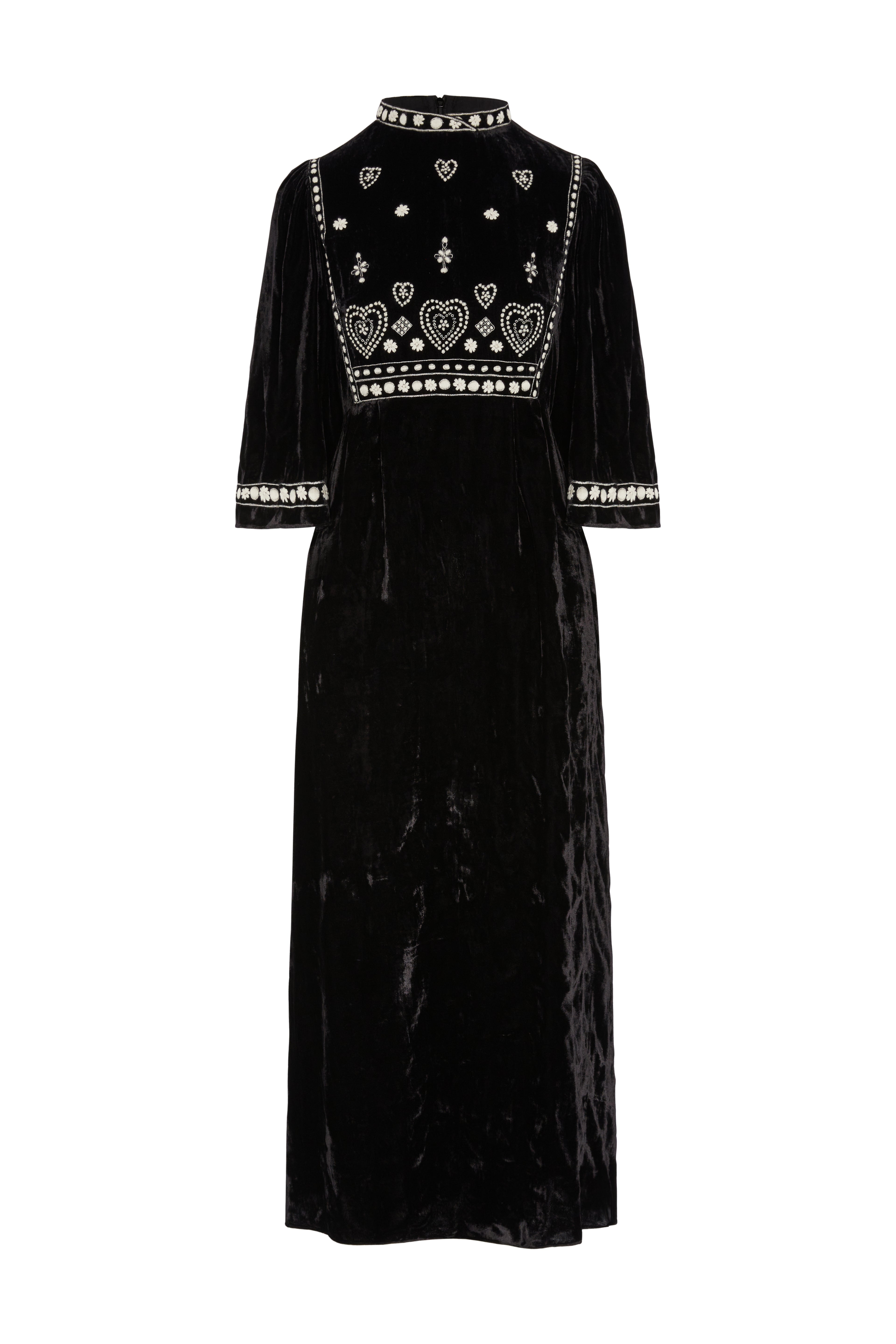 Lydia Dress Black Velvet