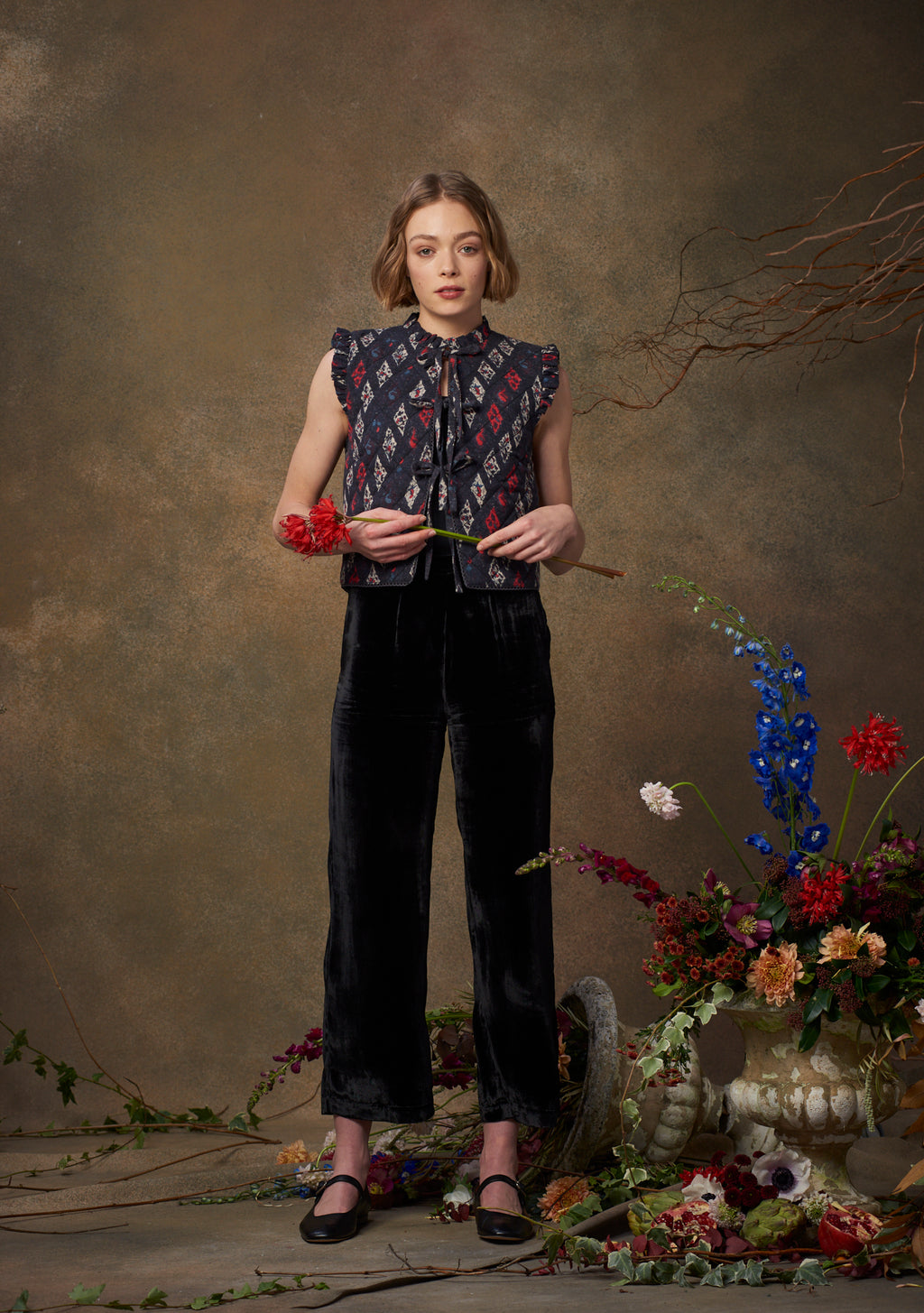 Poppy Gilet Batik Diamond