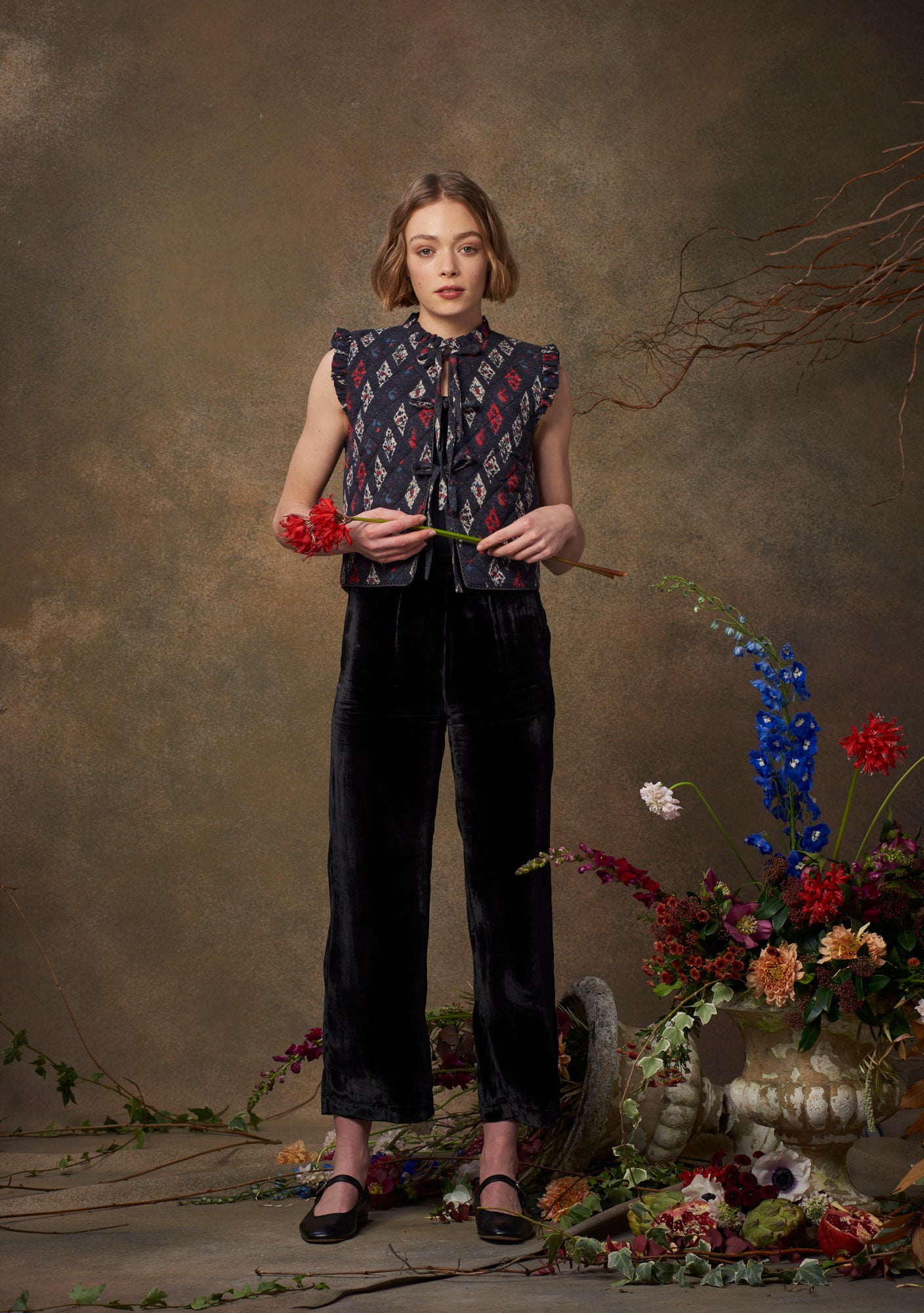 Poppy Gilet Batik Diamond