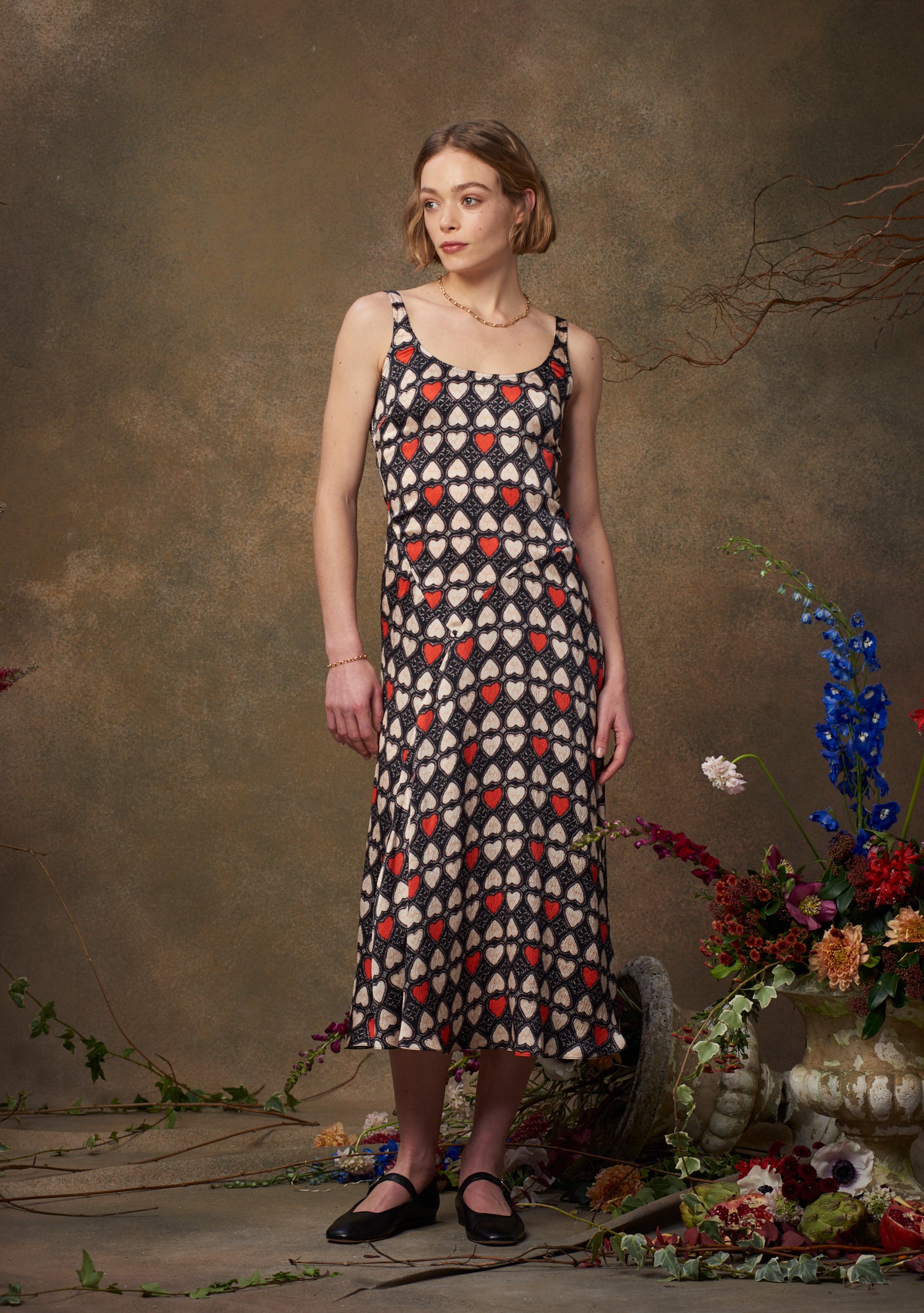Sara Dress Heart Stamp