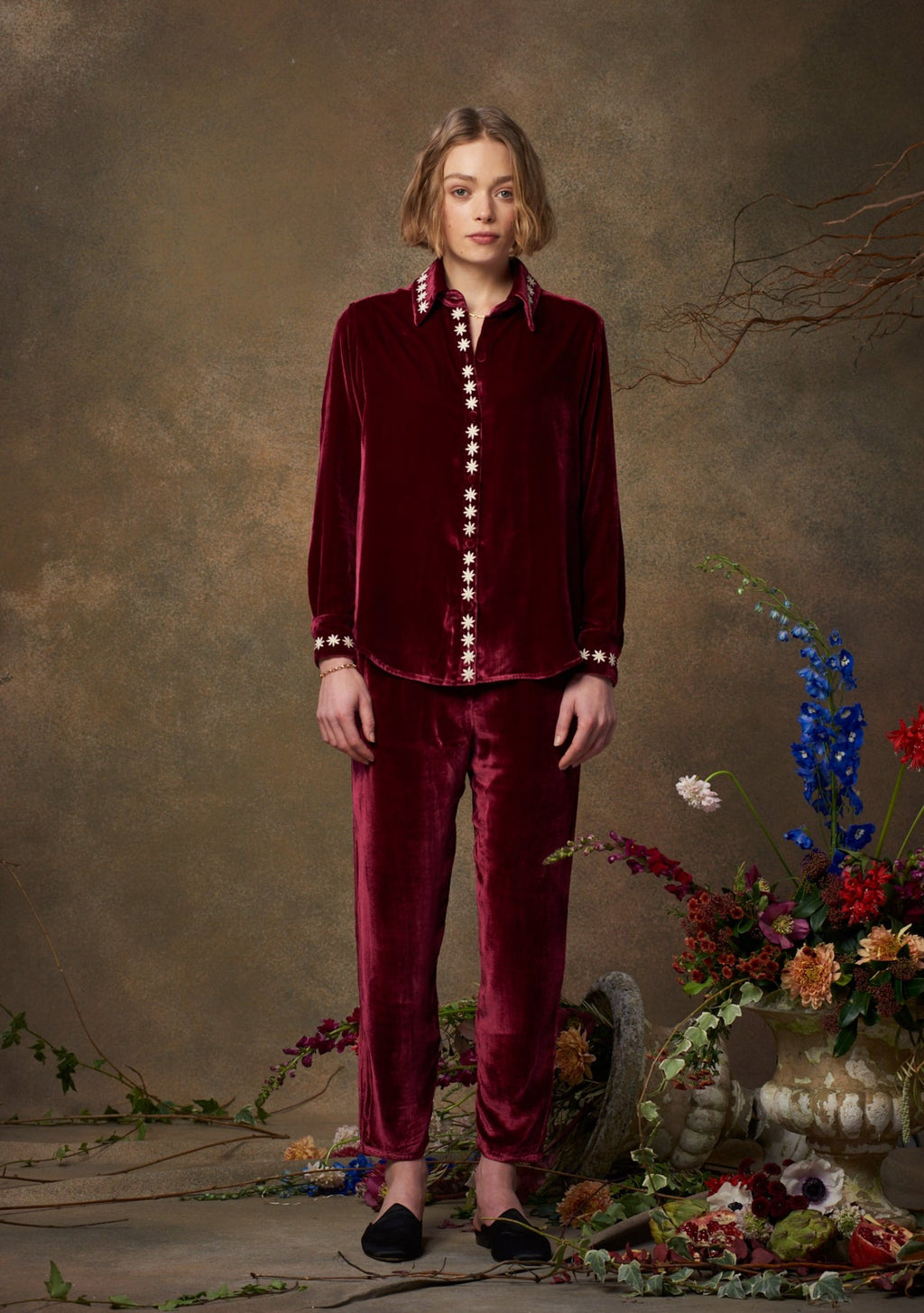 Fern Pants Berry Velvet