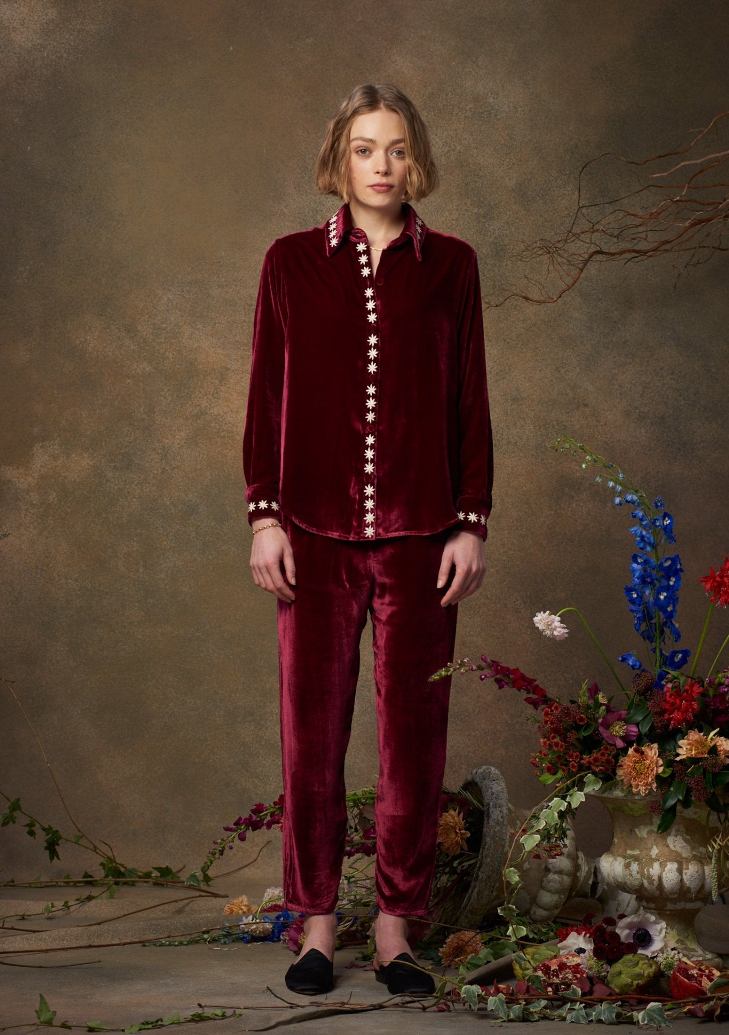 Fern Pants Berry Velvet