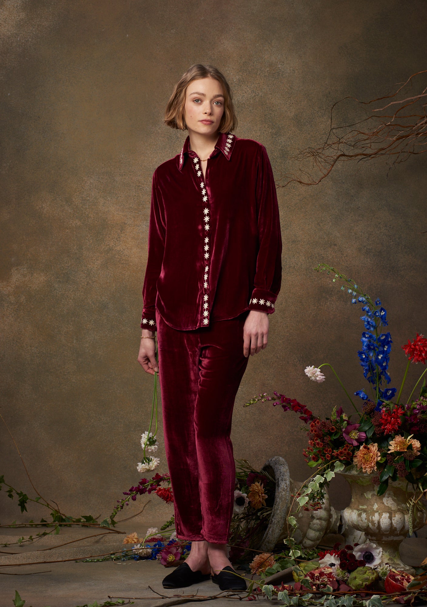 Fern Pants Berry Velvet