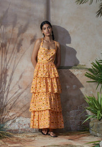 Iman Dress Sun Burst Orange