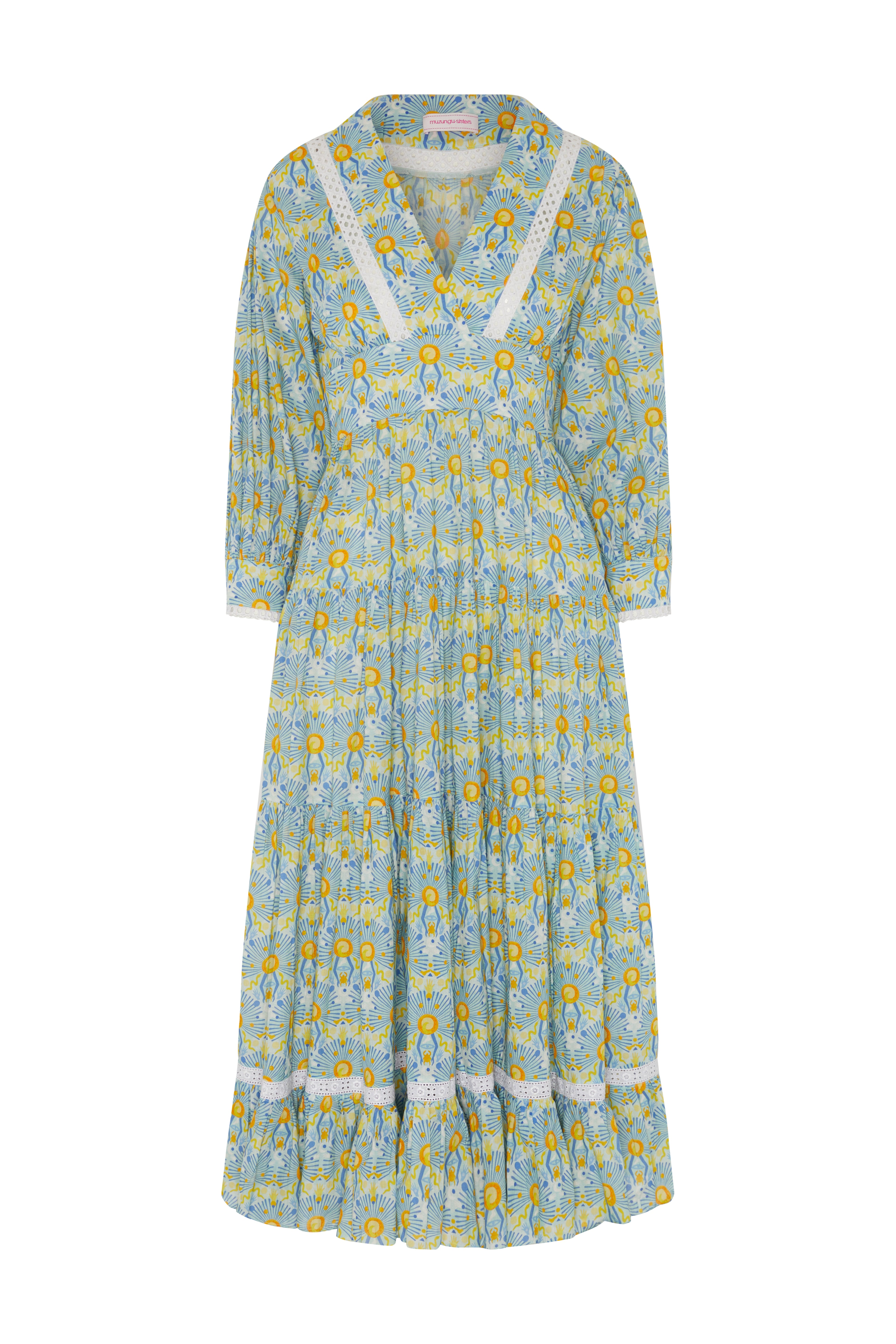 Margherita Dress Sunburst Blue