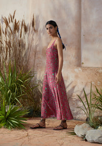 Sara Dress Hieroglyph Fuchsia