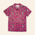 Kids Aryo Shirt Hieroglyph Fuchsia