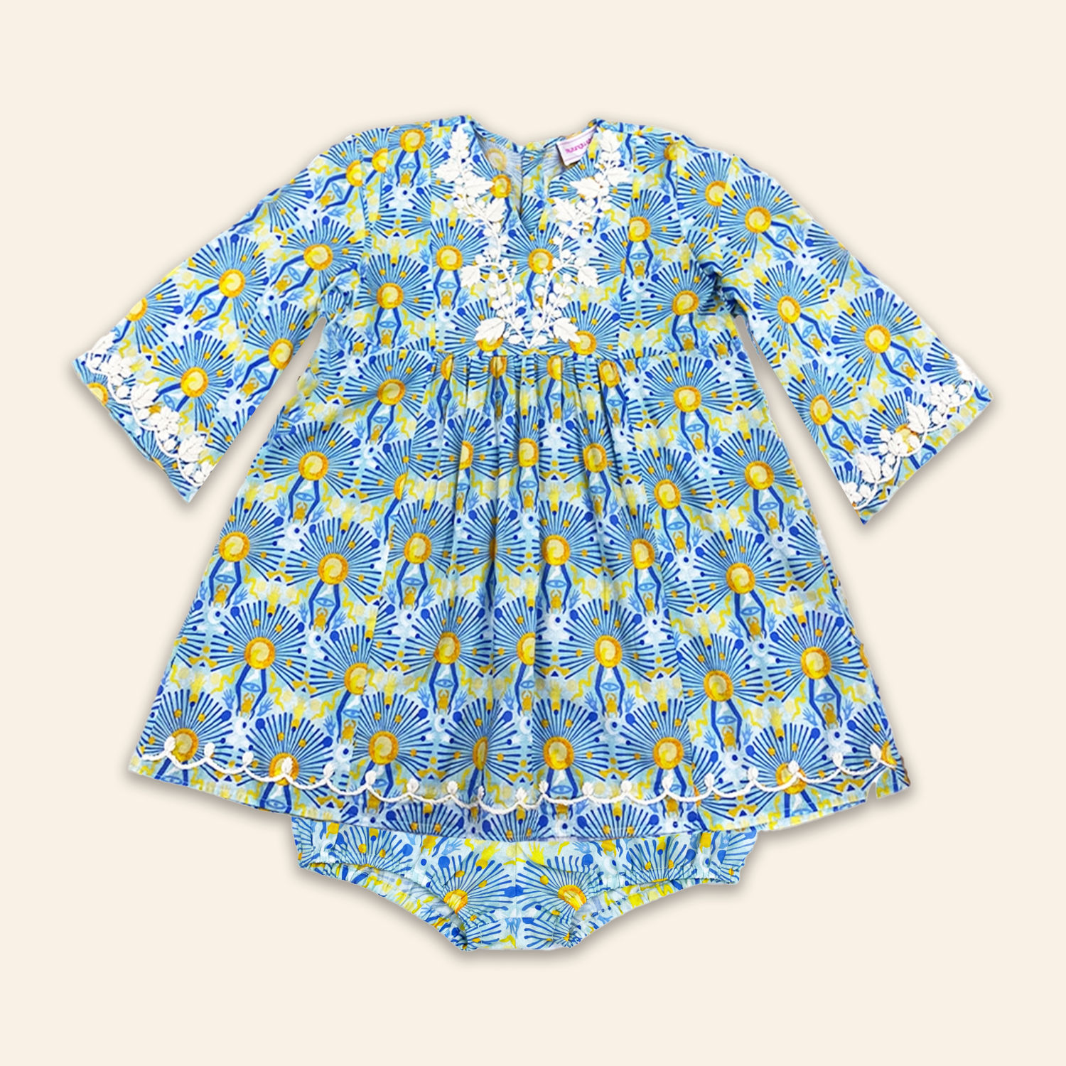 Kids Mia Dress Sunburst Blue